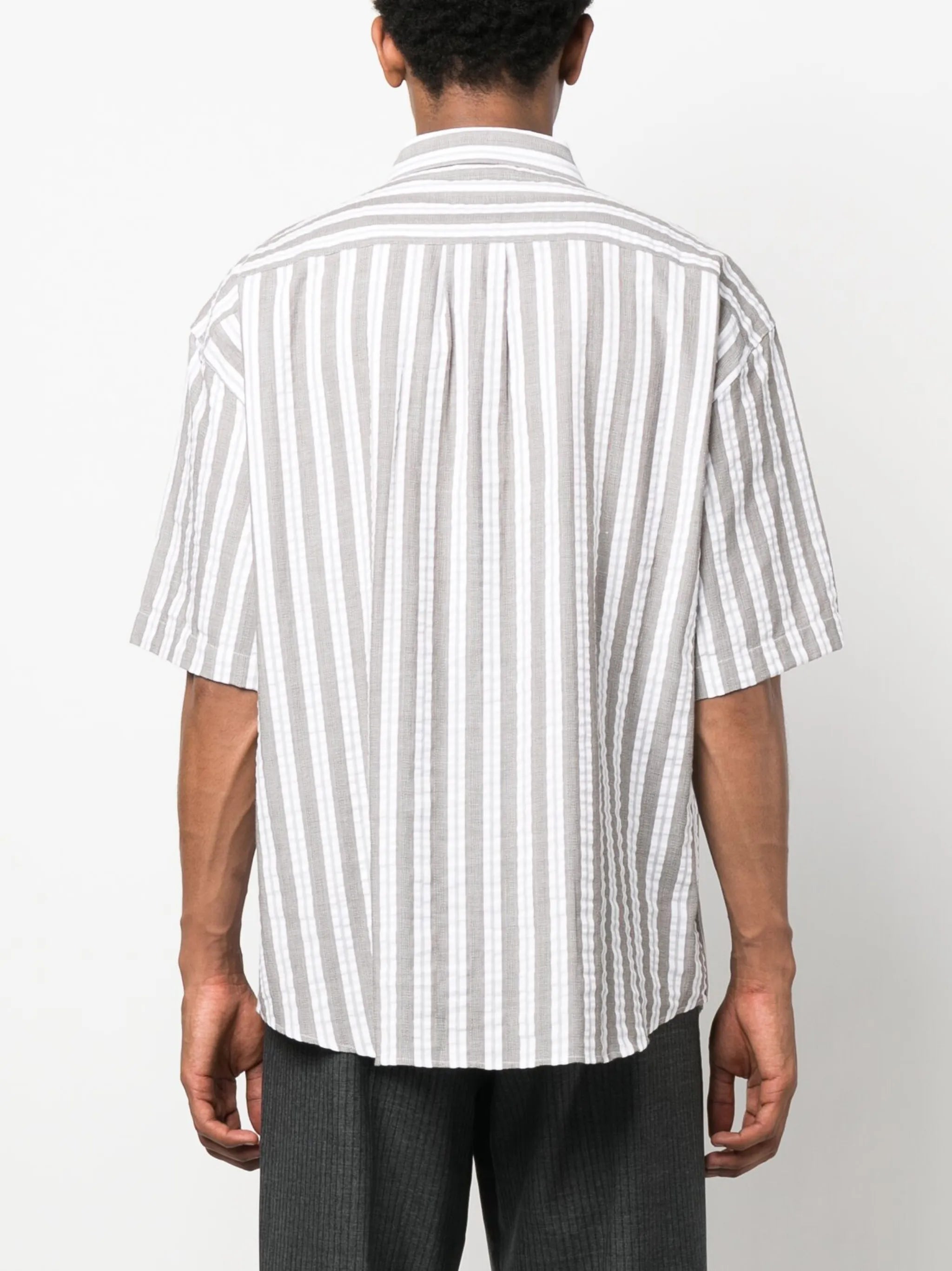 striped short-sleeve shirt