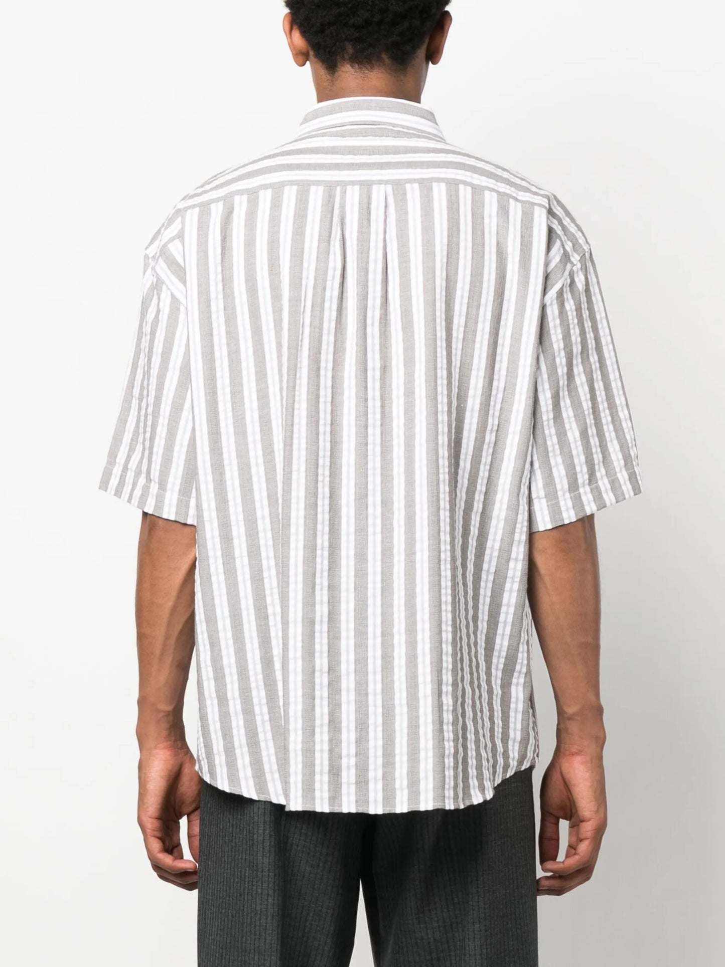 striped short-sleeve shirt