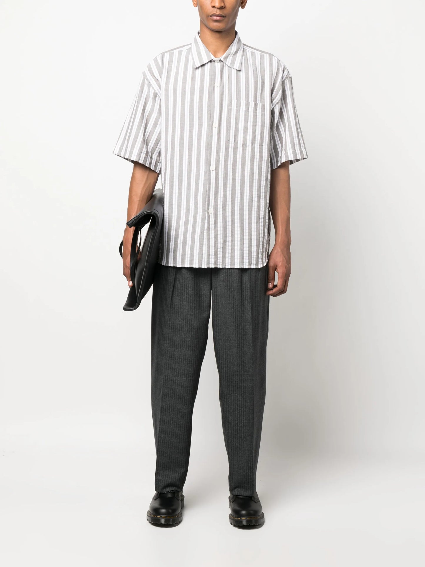 striped short-sleeve shirt