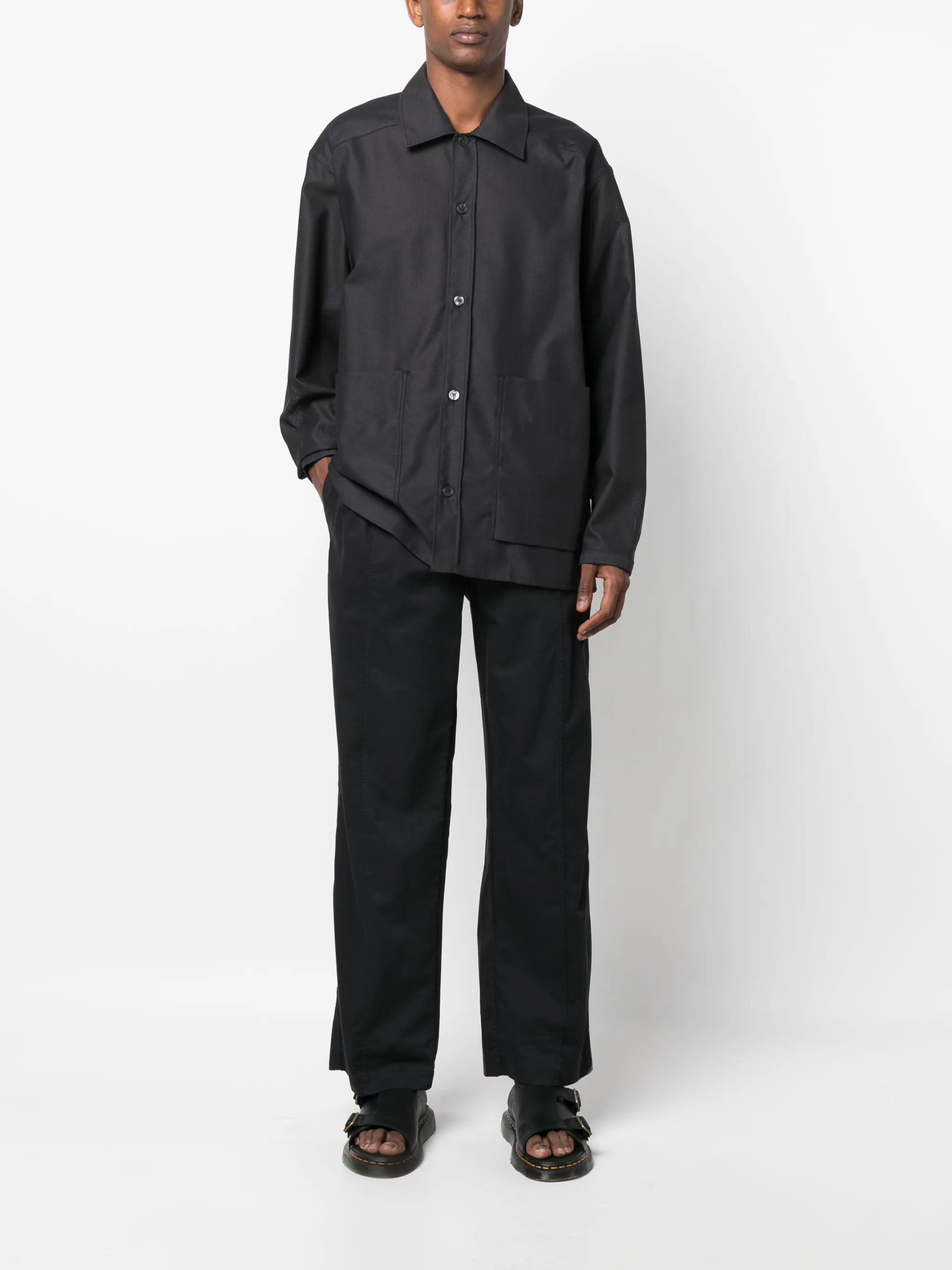 Writer patch pockets shirt