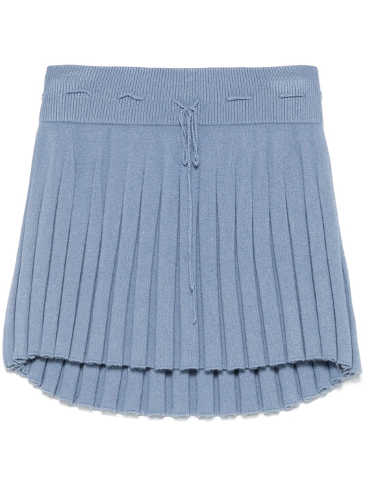 pleated mini skirt