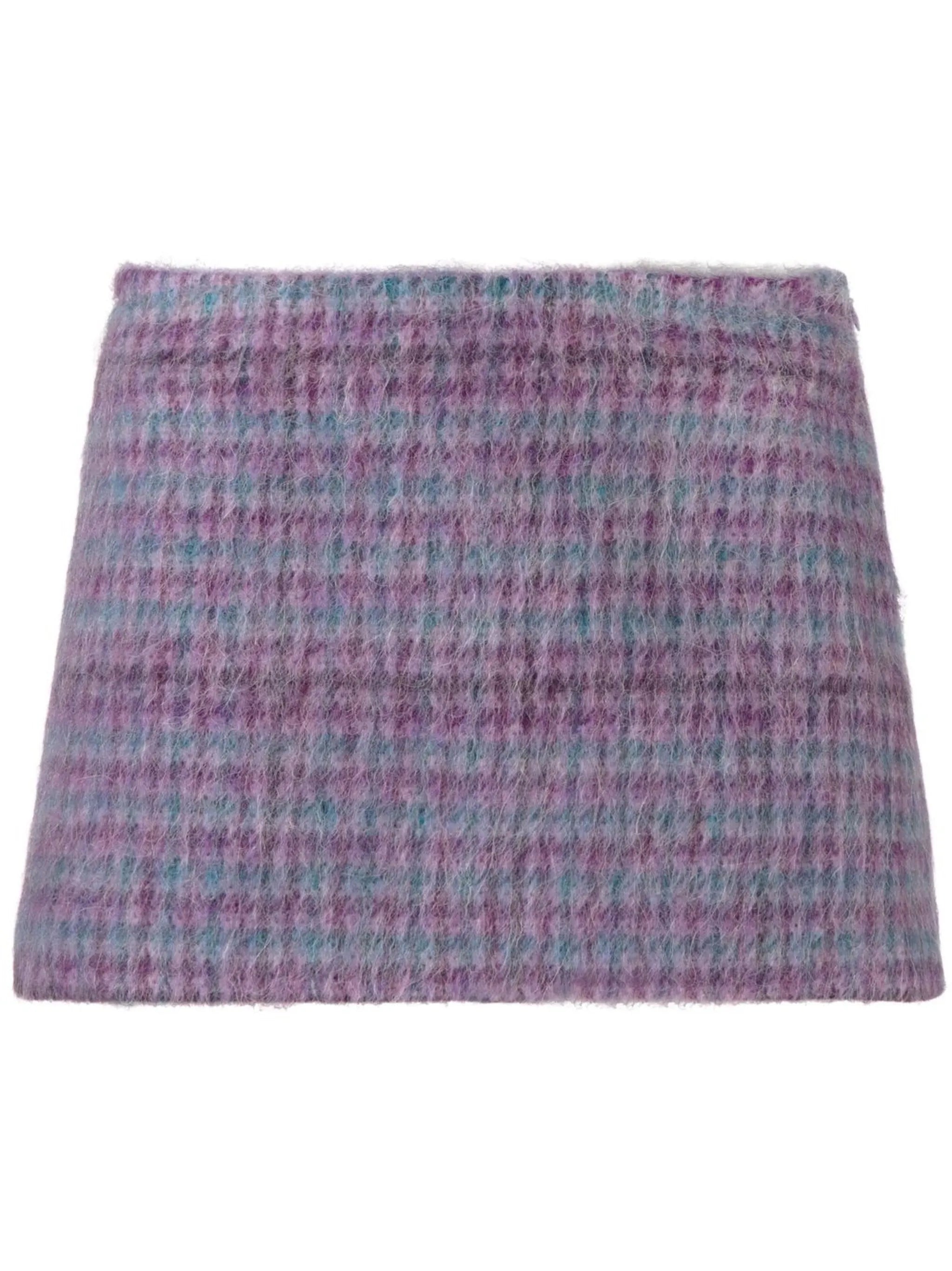 low-rise plaid mini skirt