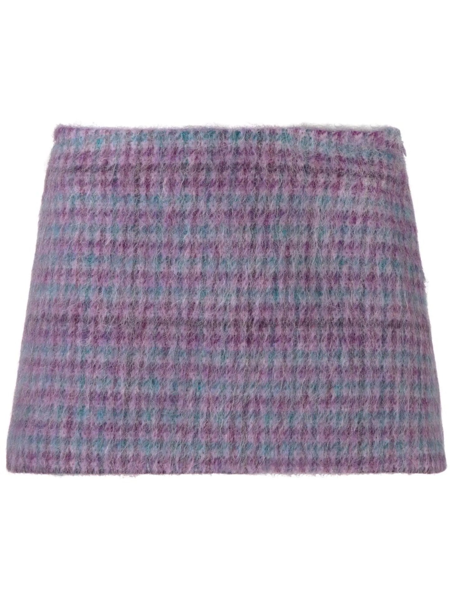 low-rise plaid mini skirt