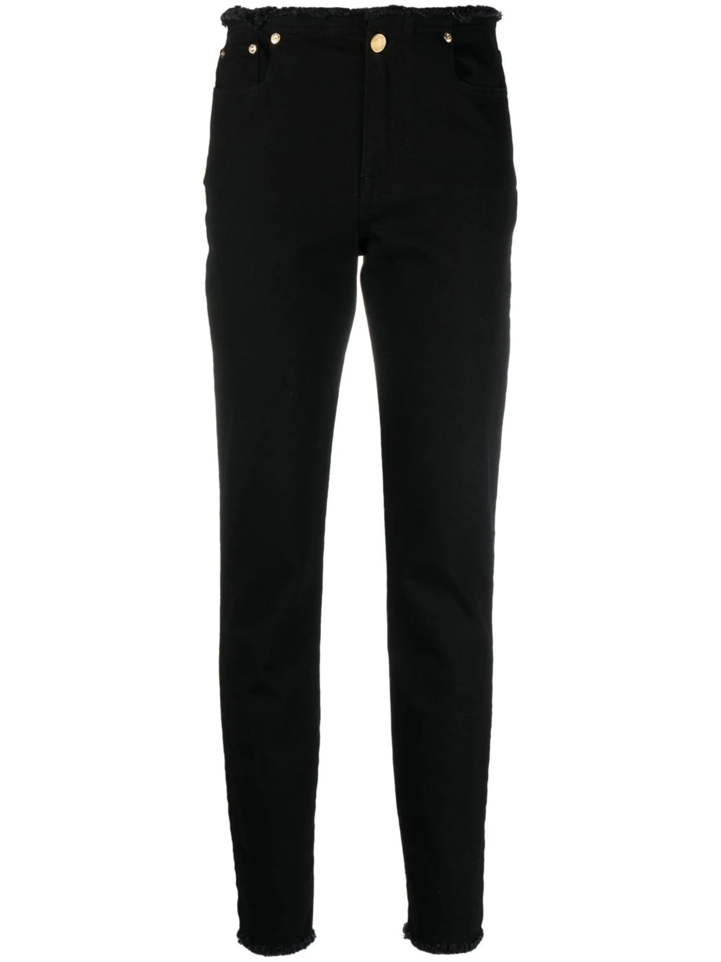 Comfort frayed-hem skinny jeans
