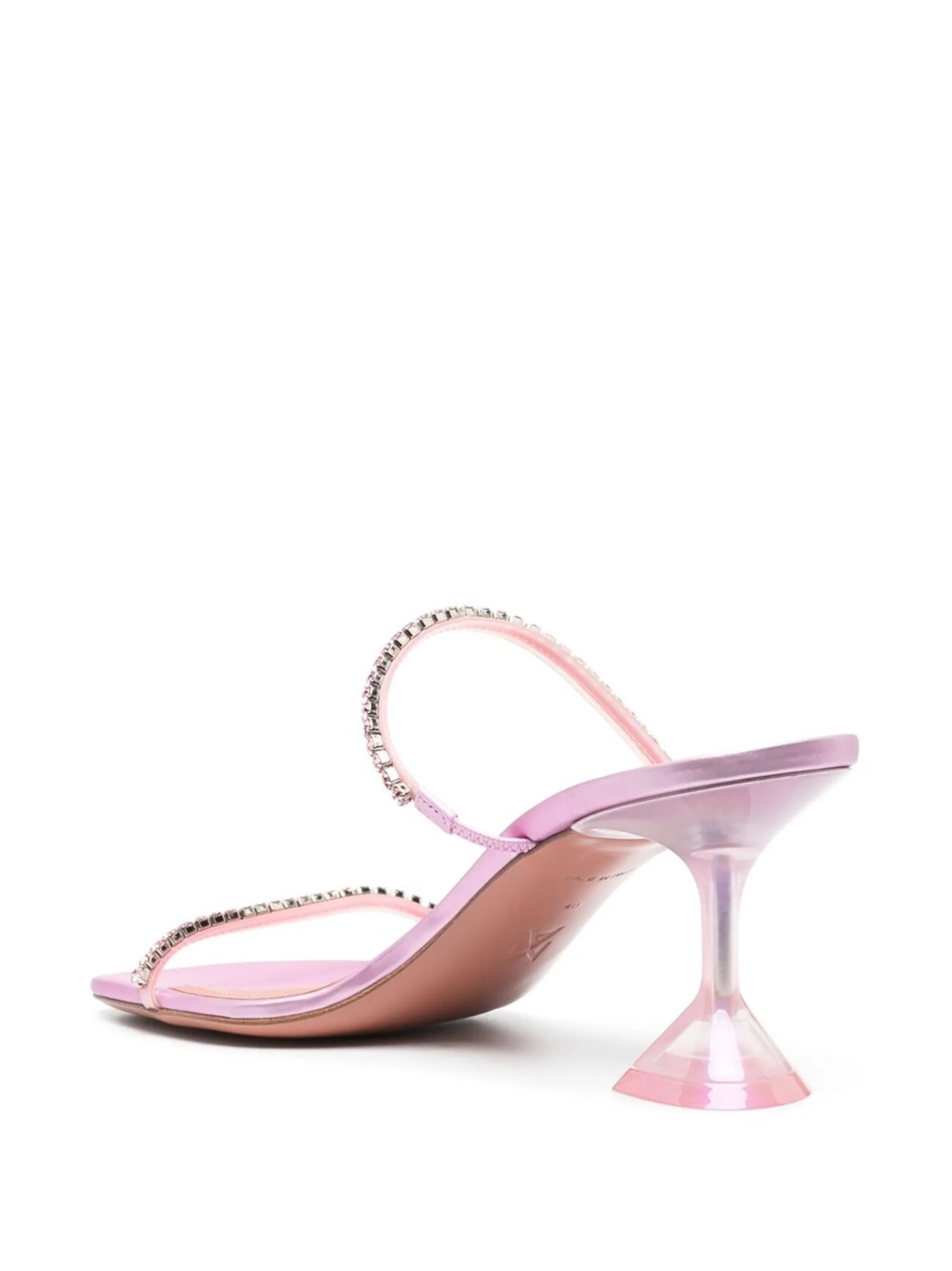 Gilda Glass 70mm leather mules