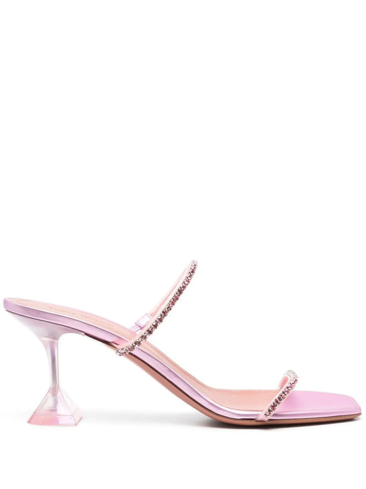 Gilda Glass 70mm leather mules