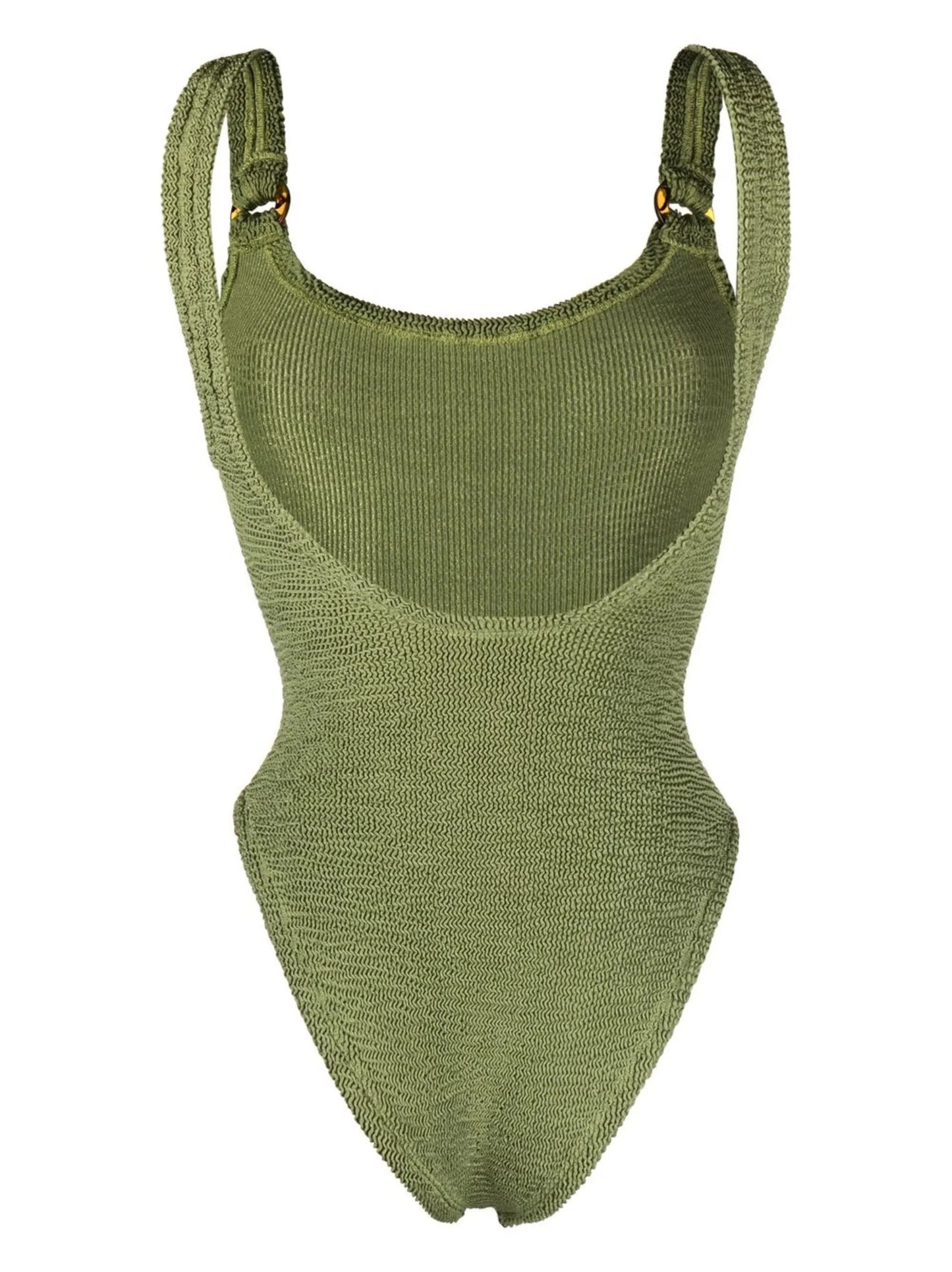 Domino crinkle-effect swimsuit