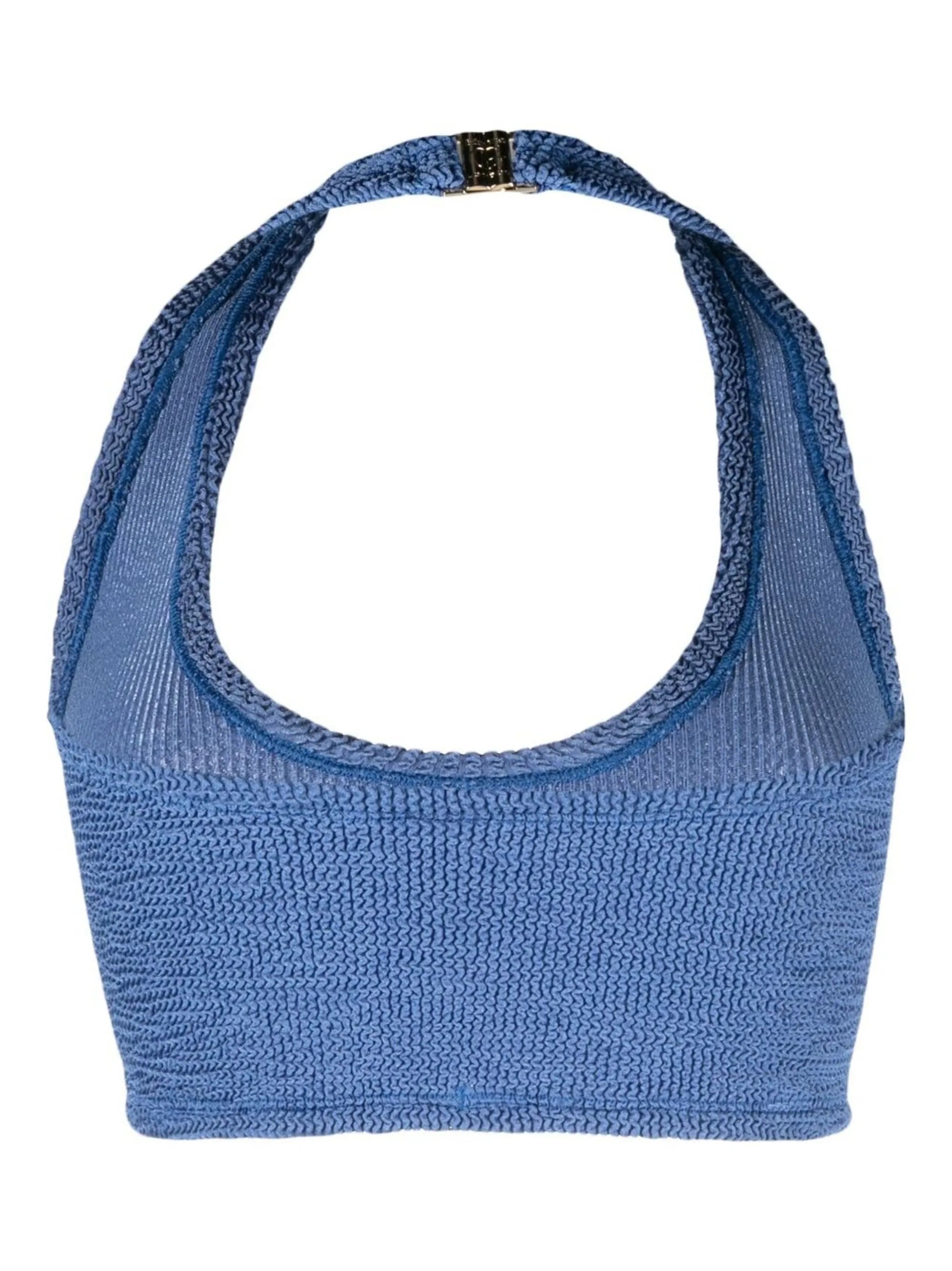Nova crinkled halterneck top