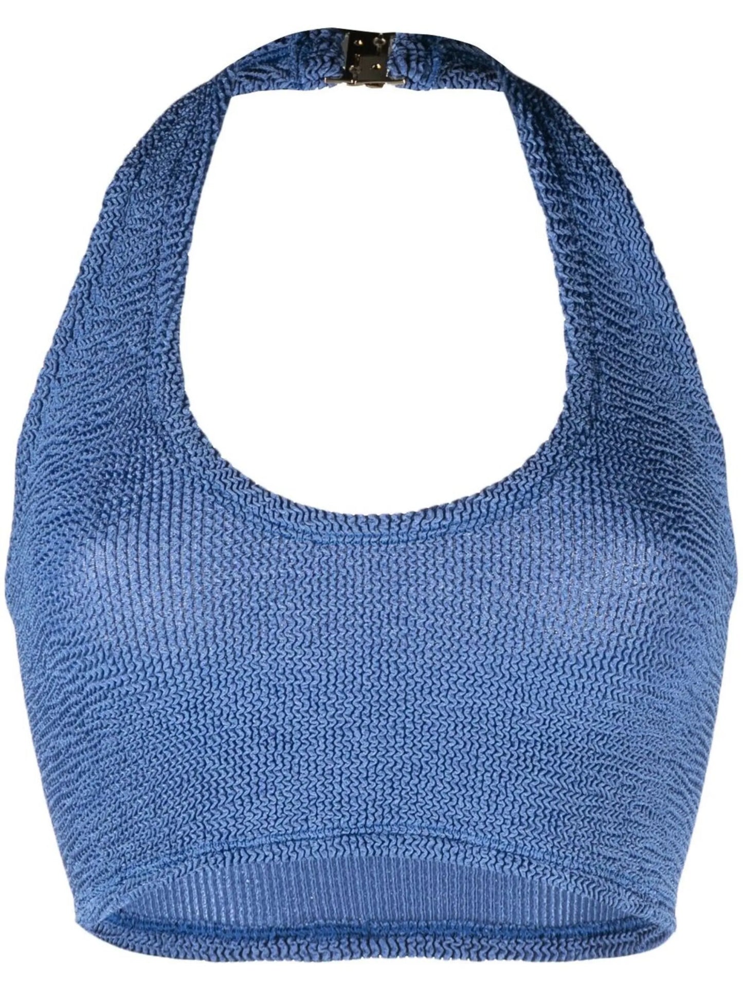 Nova crinkled halterneck top