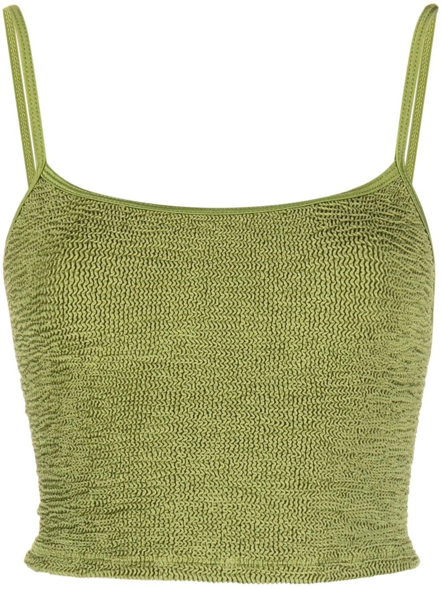 crinkled-detail cropped top