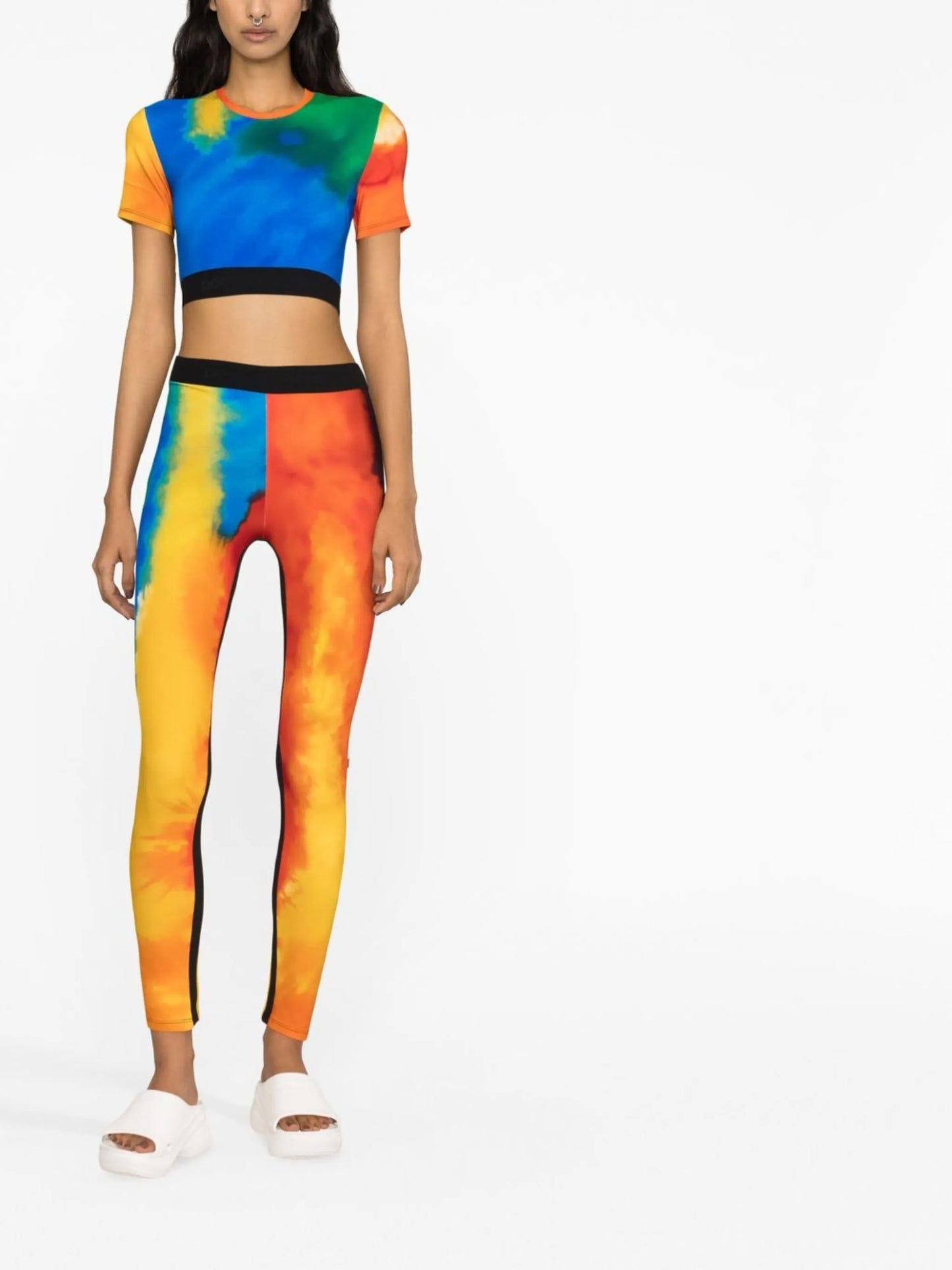 Bodyline rainbow cropped T-shirt