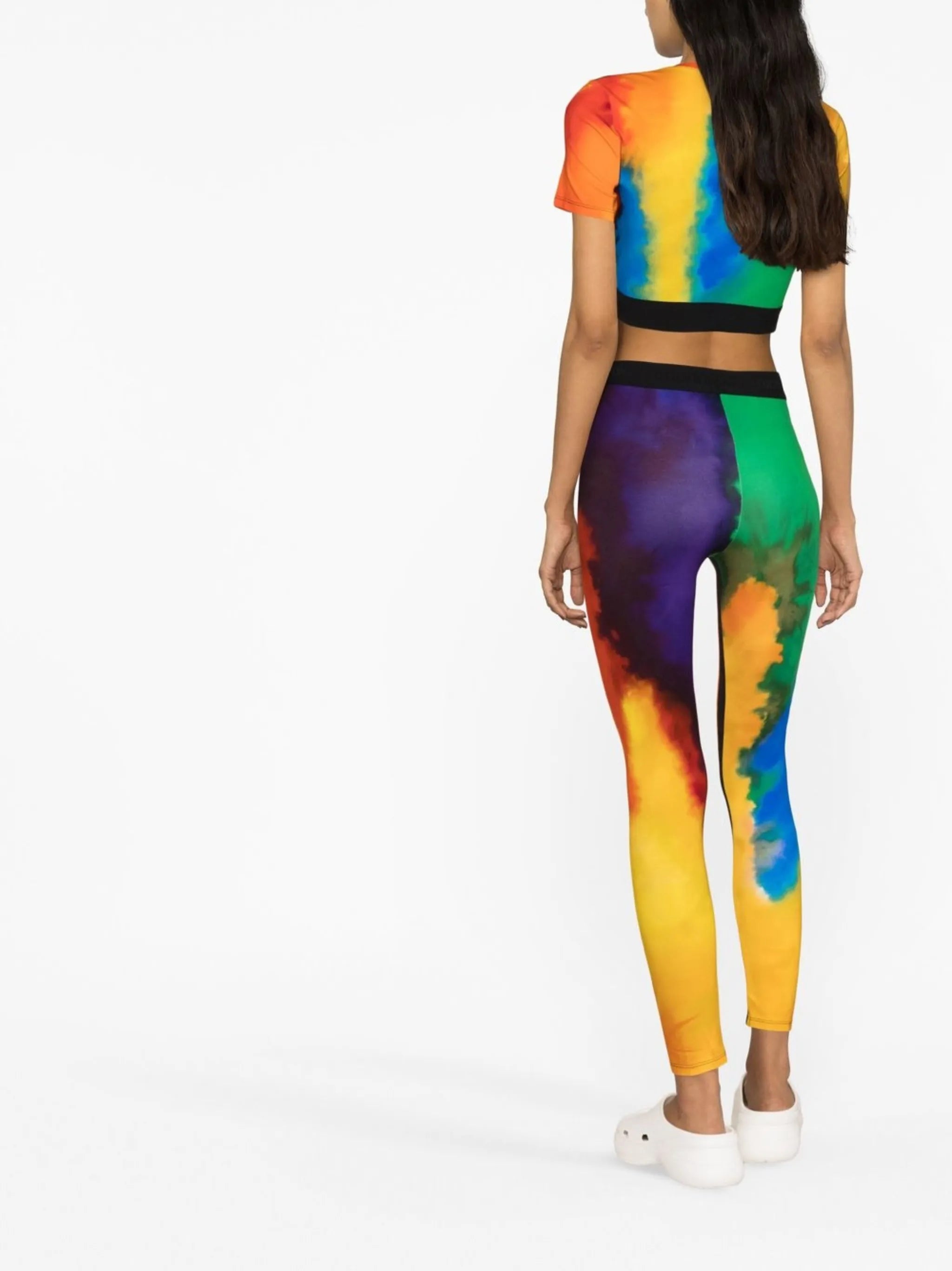 Bodyline panelled rainbow leggings