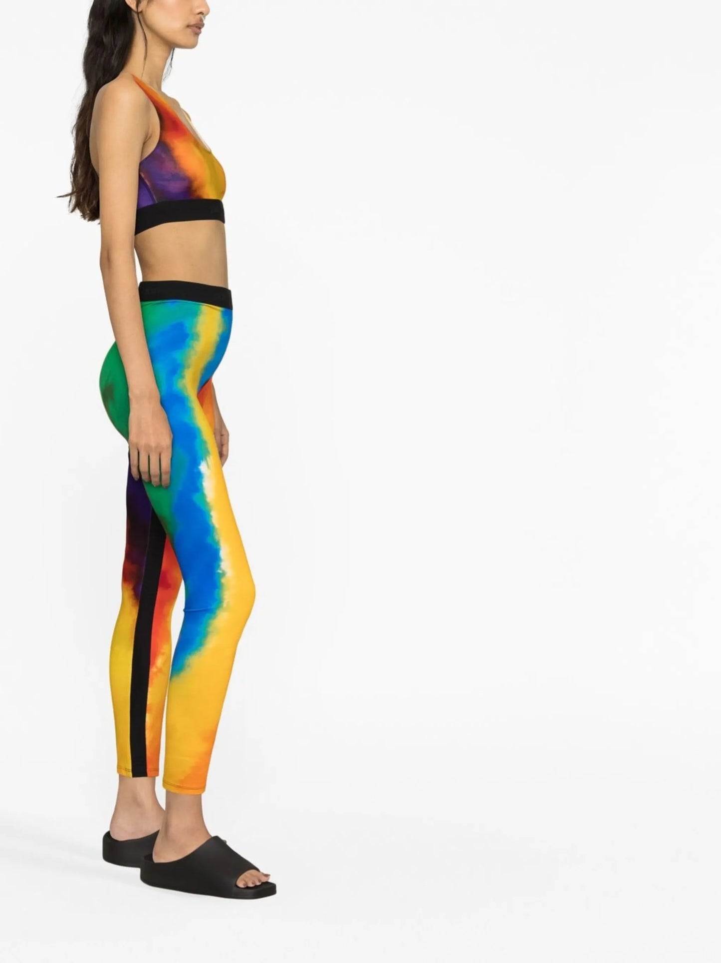 Bodyline panelled rainbow sports bra