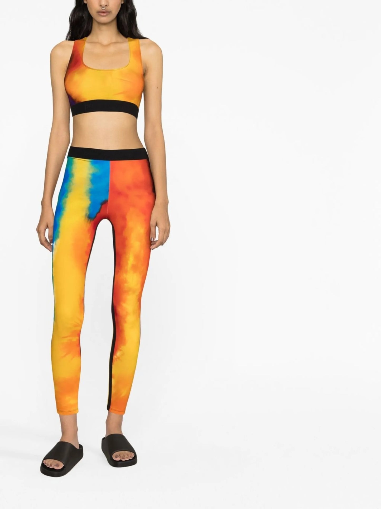 Bodyline panelled rainbow sports bra