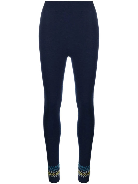 Fair Isle base layer ski leggings