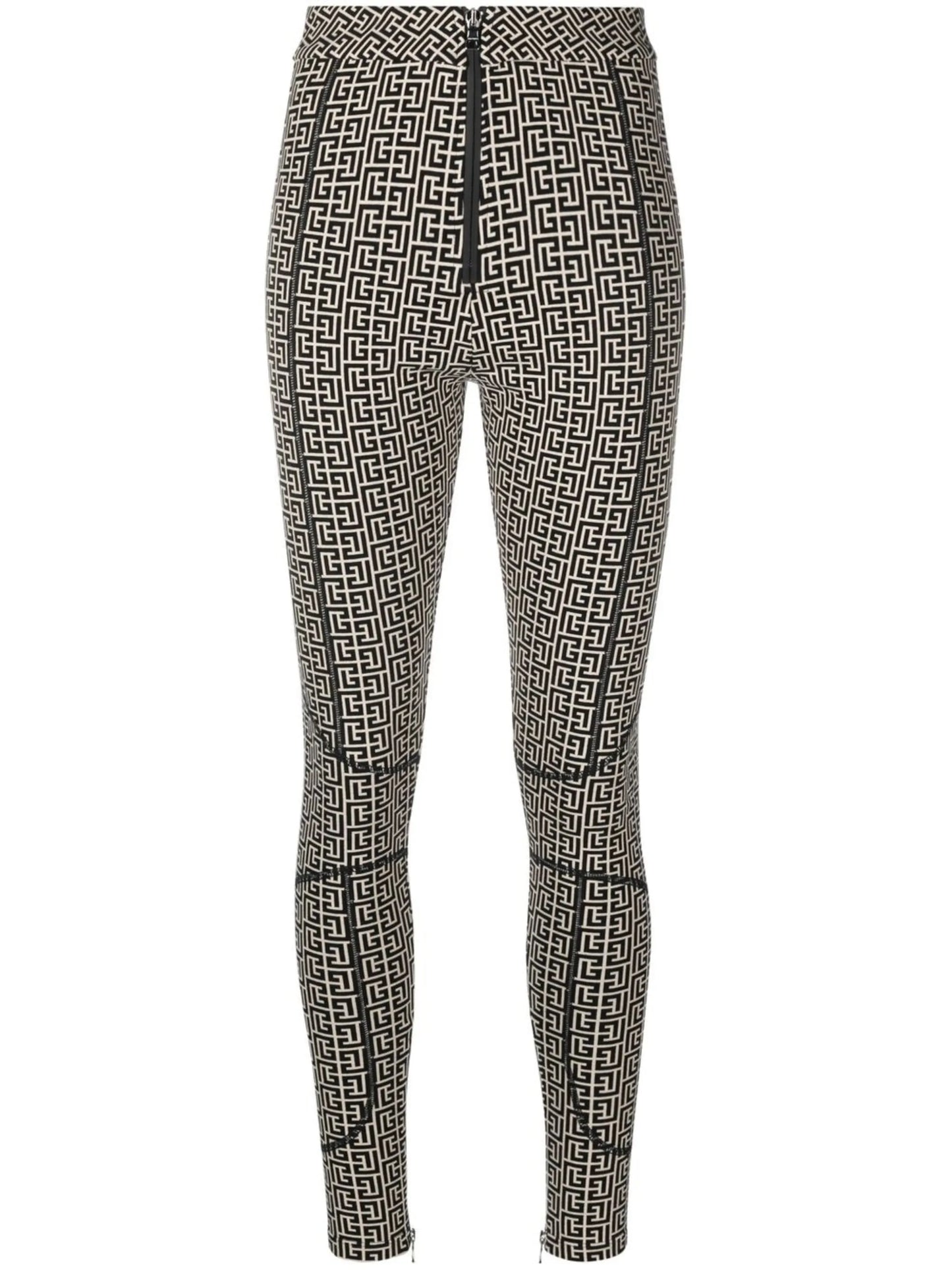 monogram-print high-waisted leggings