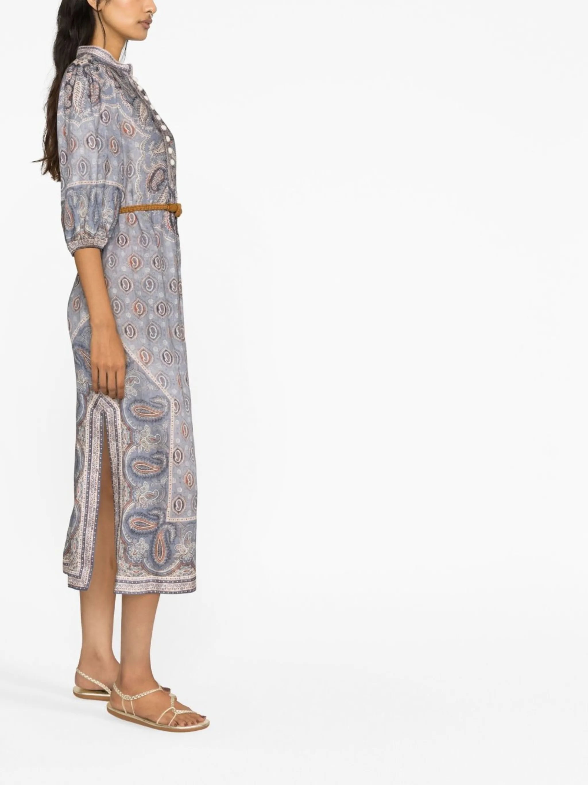 Vitali paisley-print dress