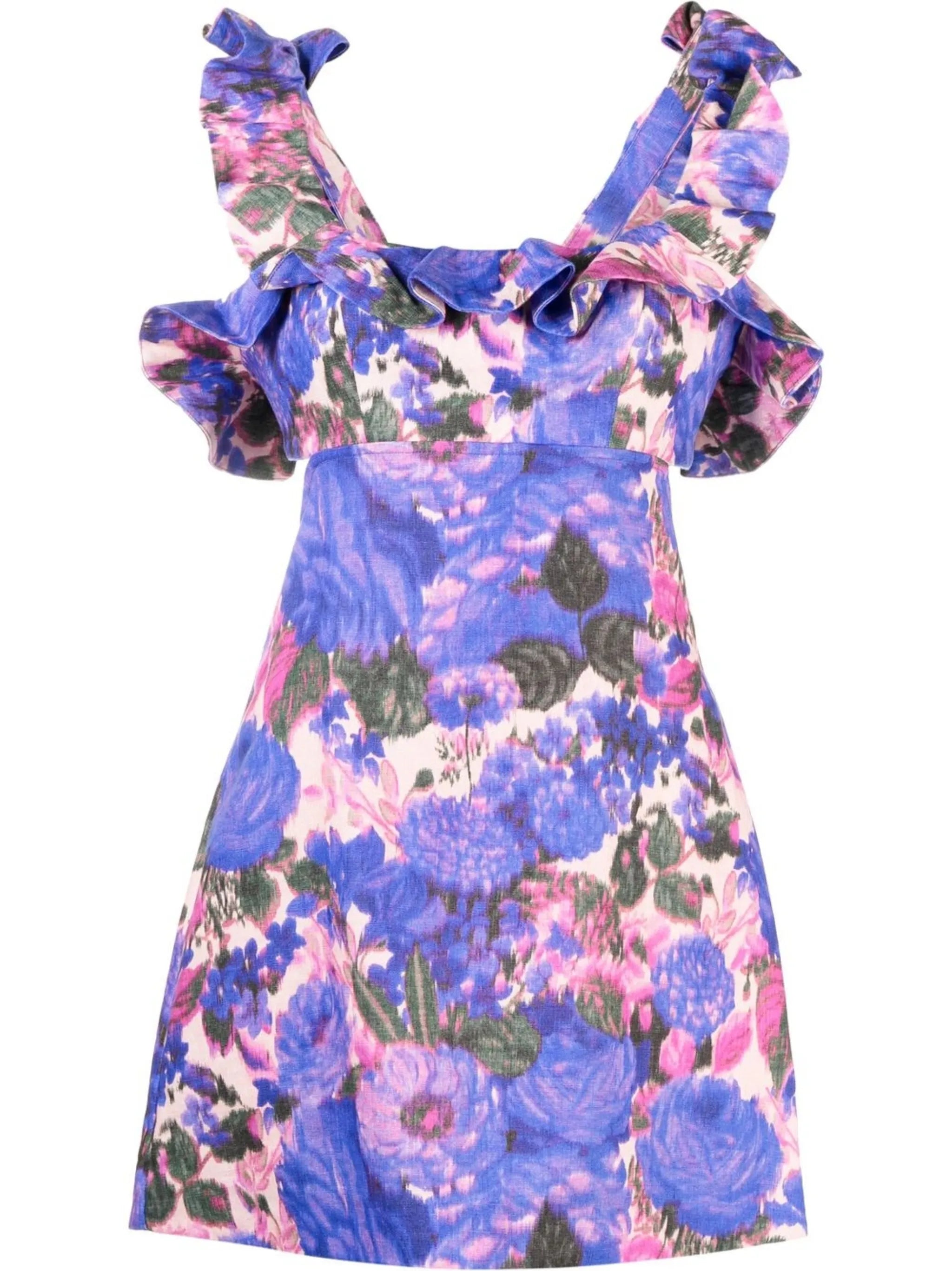 High Tide frilled minidress