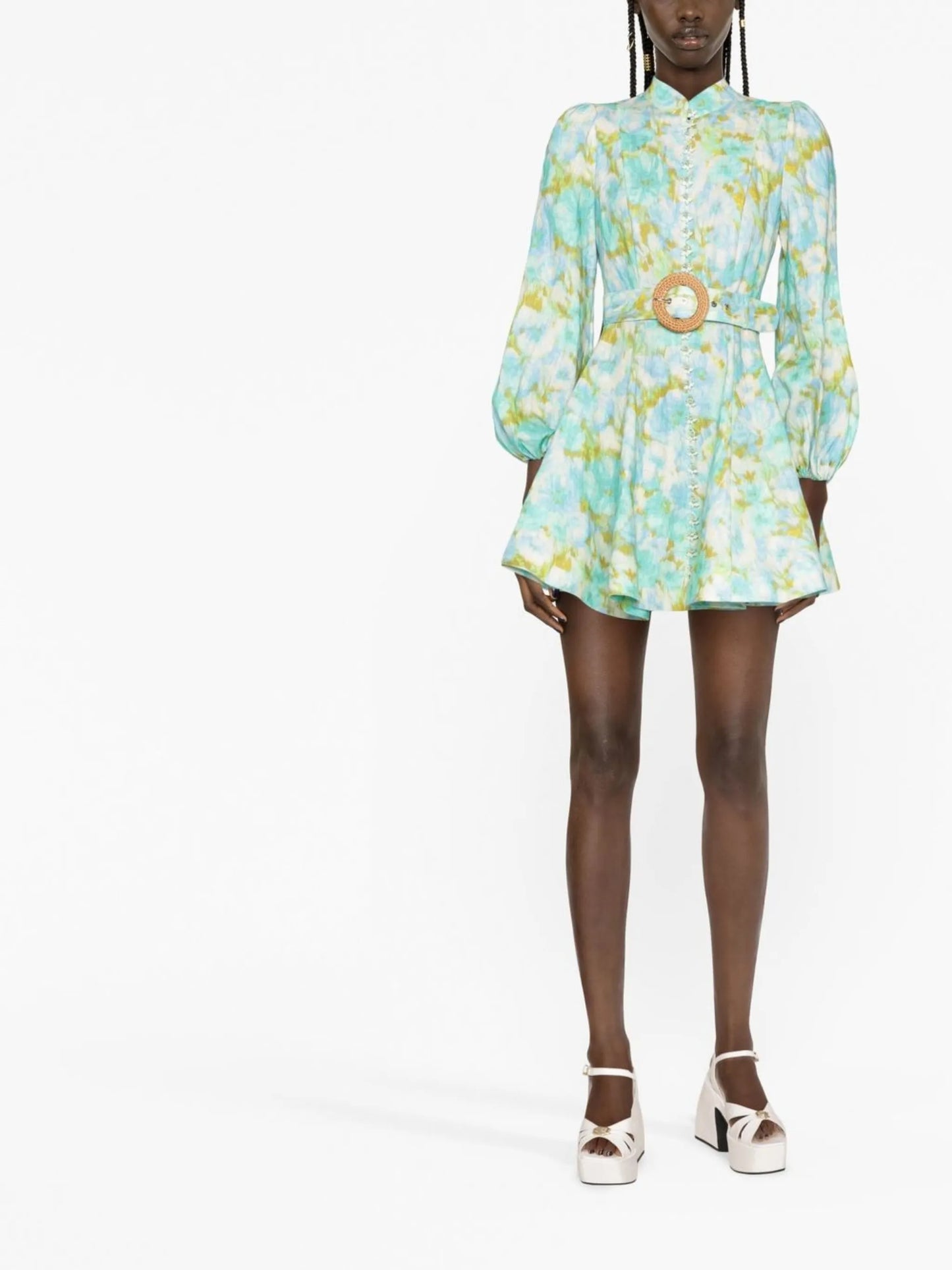 high tide buttoned minidress