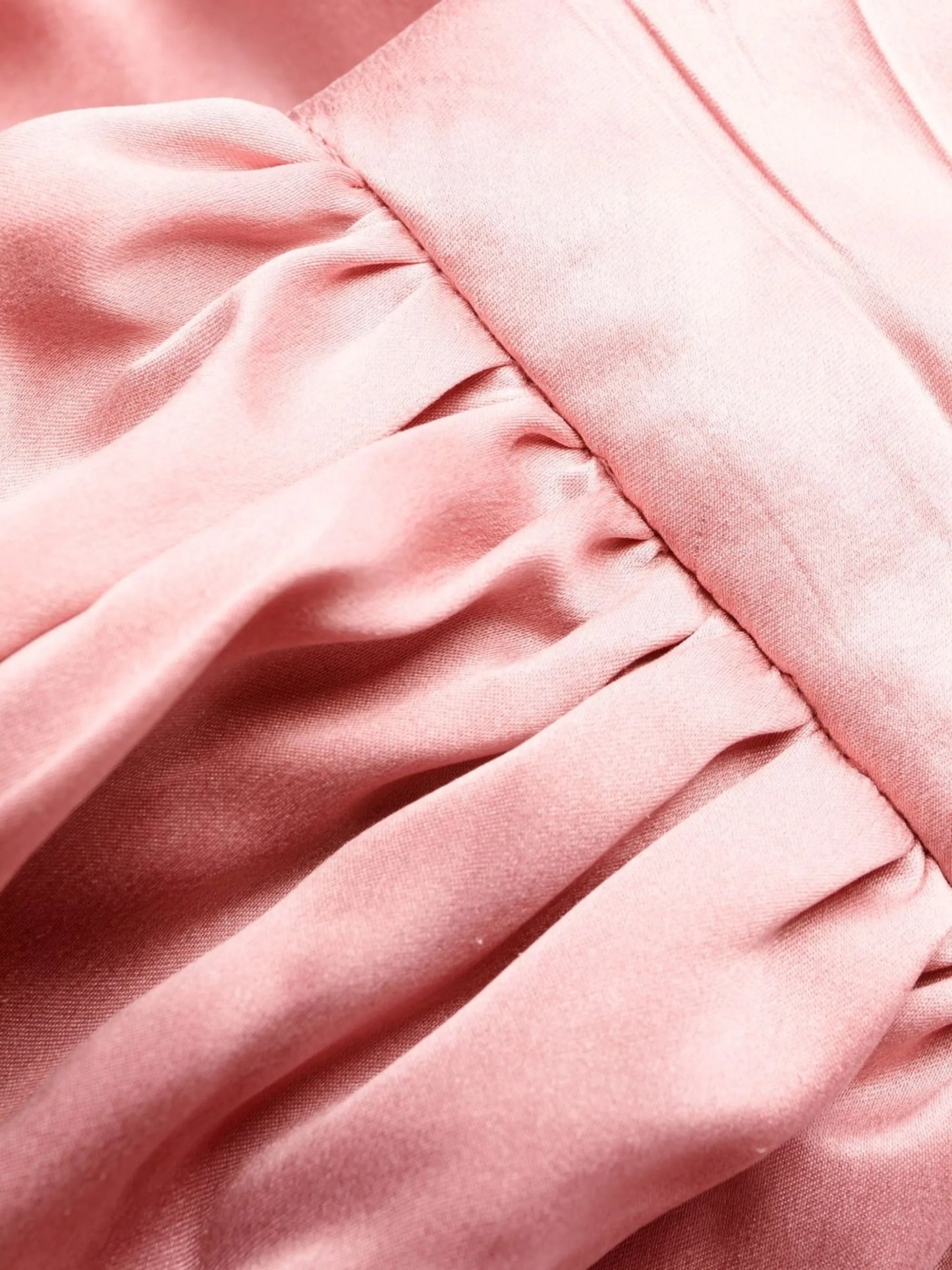 ruffle-trim silk dress