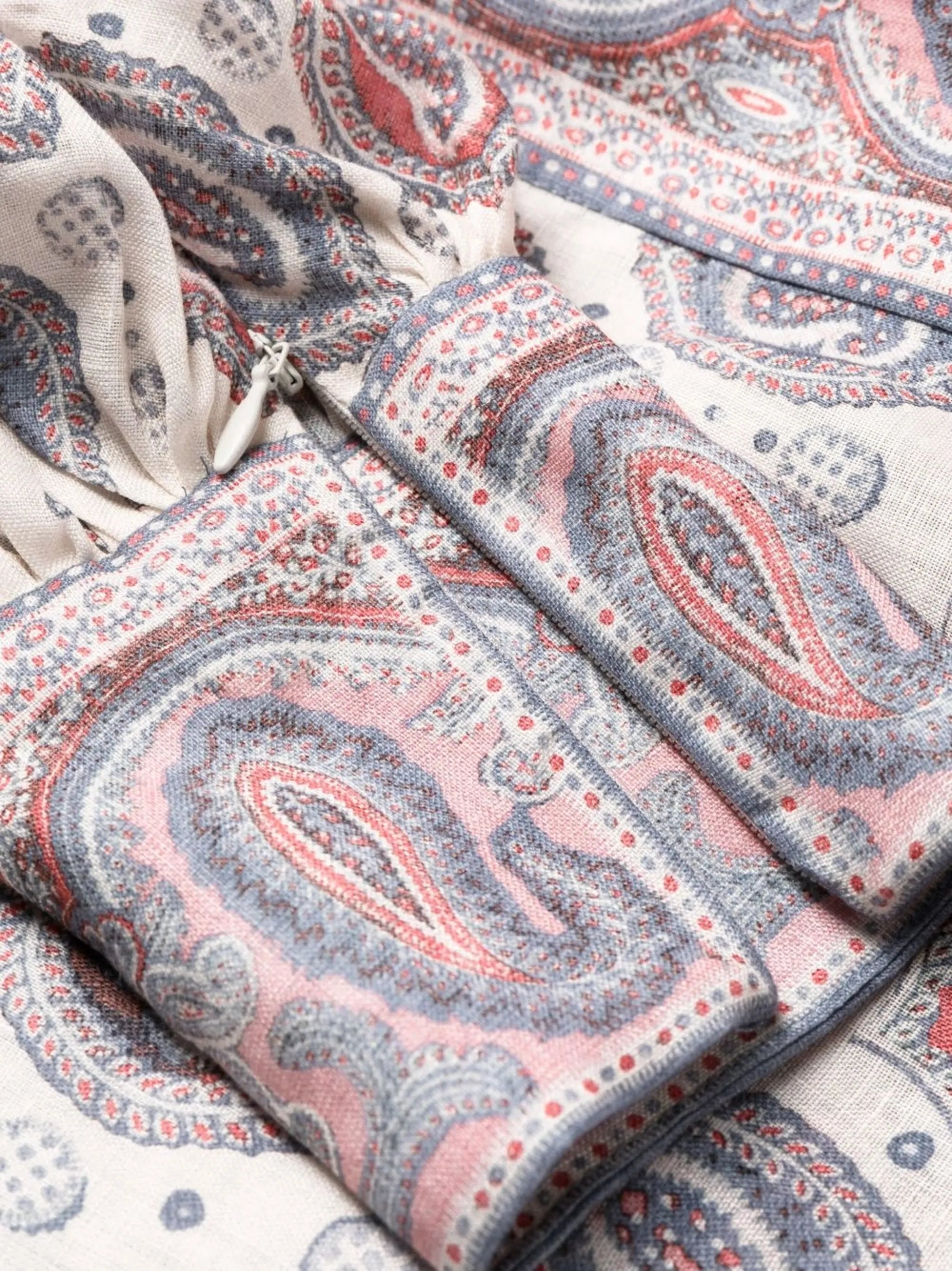 Vitali paisley-print button-up minidress
