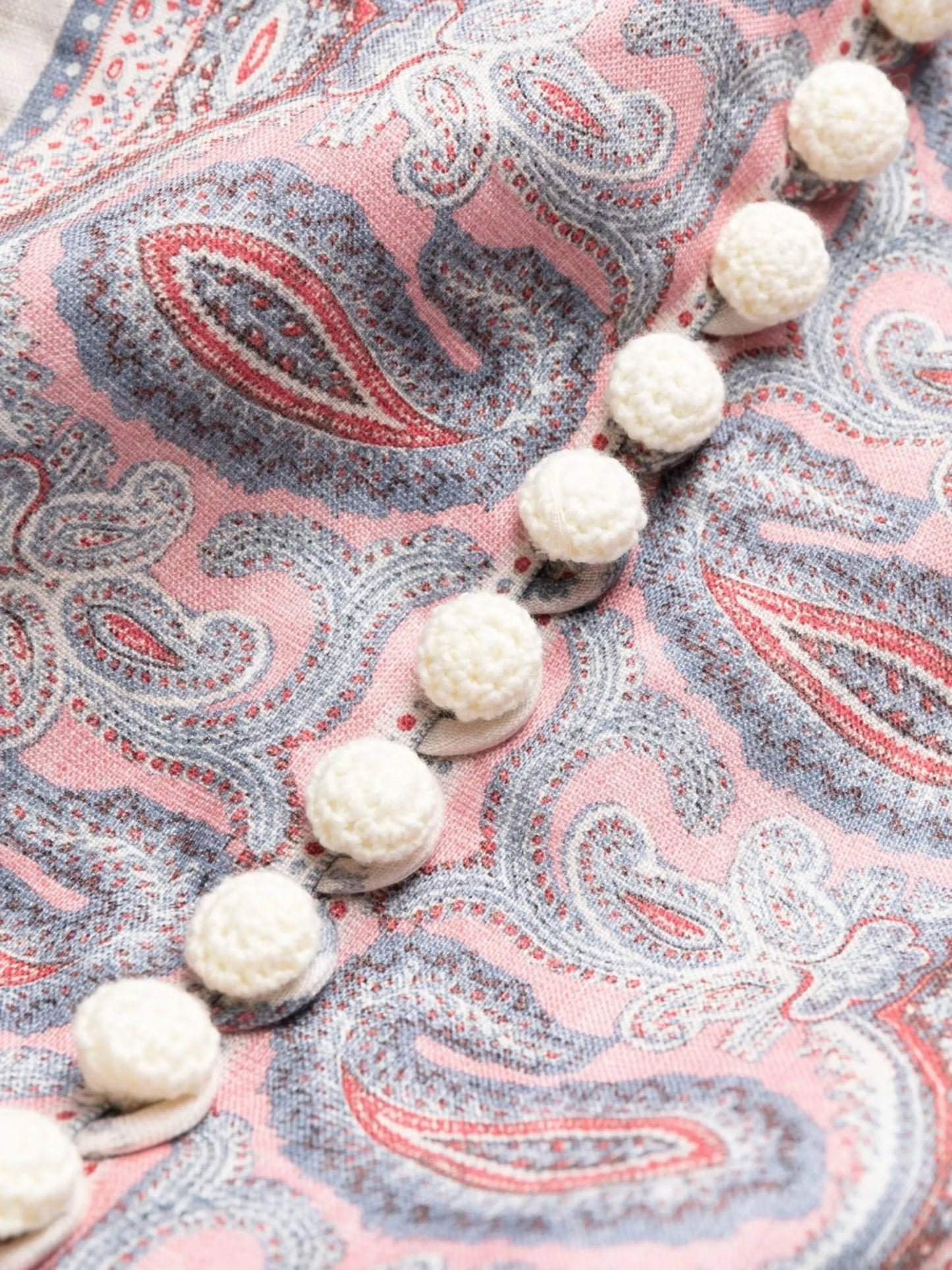 Vitali paisley-print button-up minidress