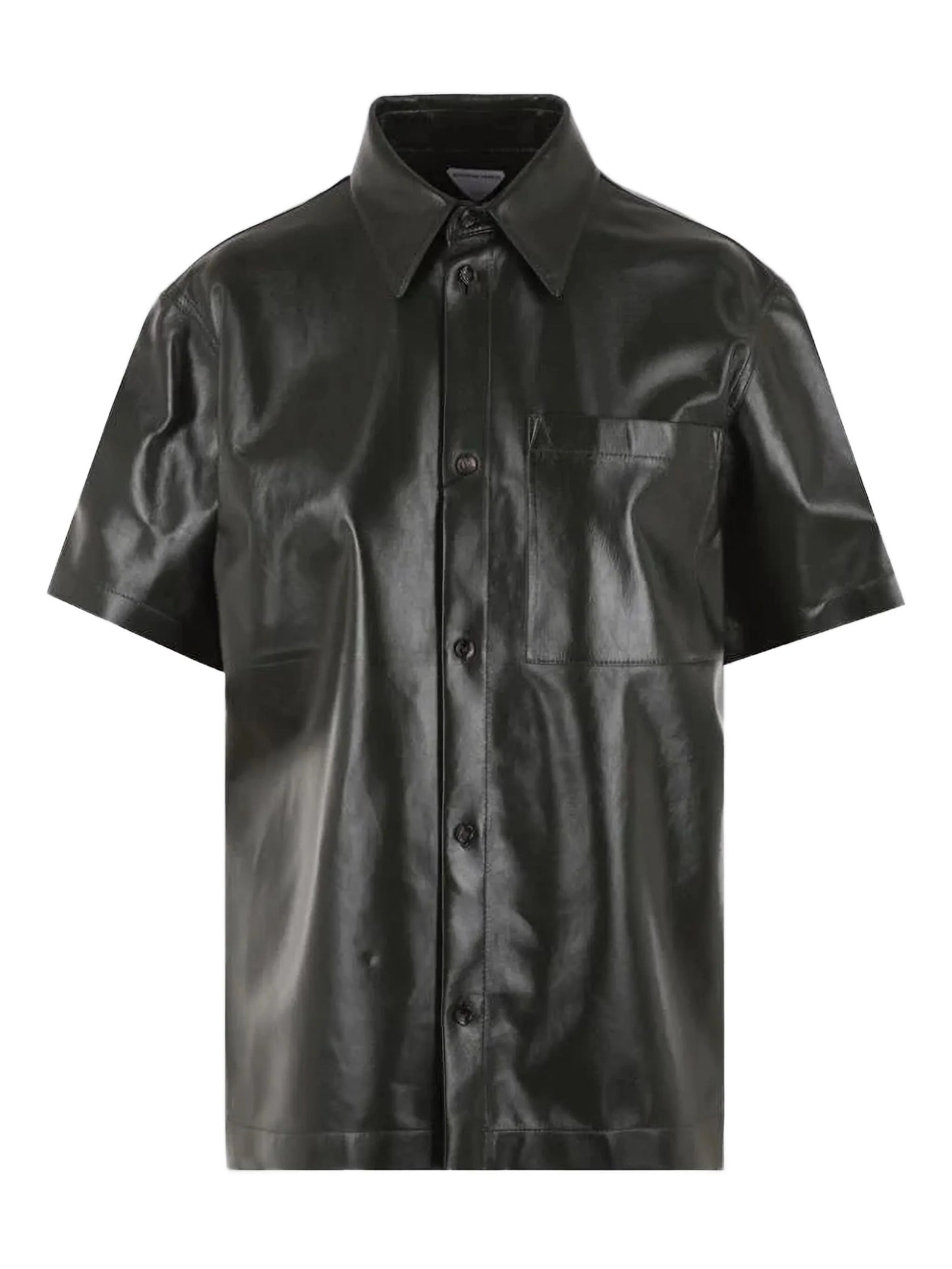 short-sleeved leather shirt