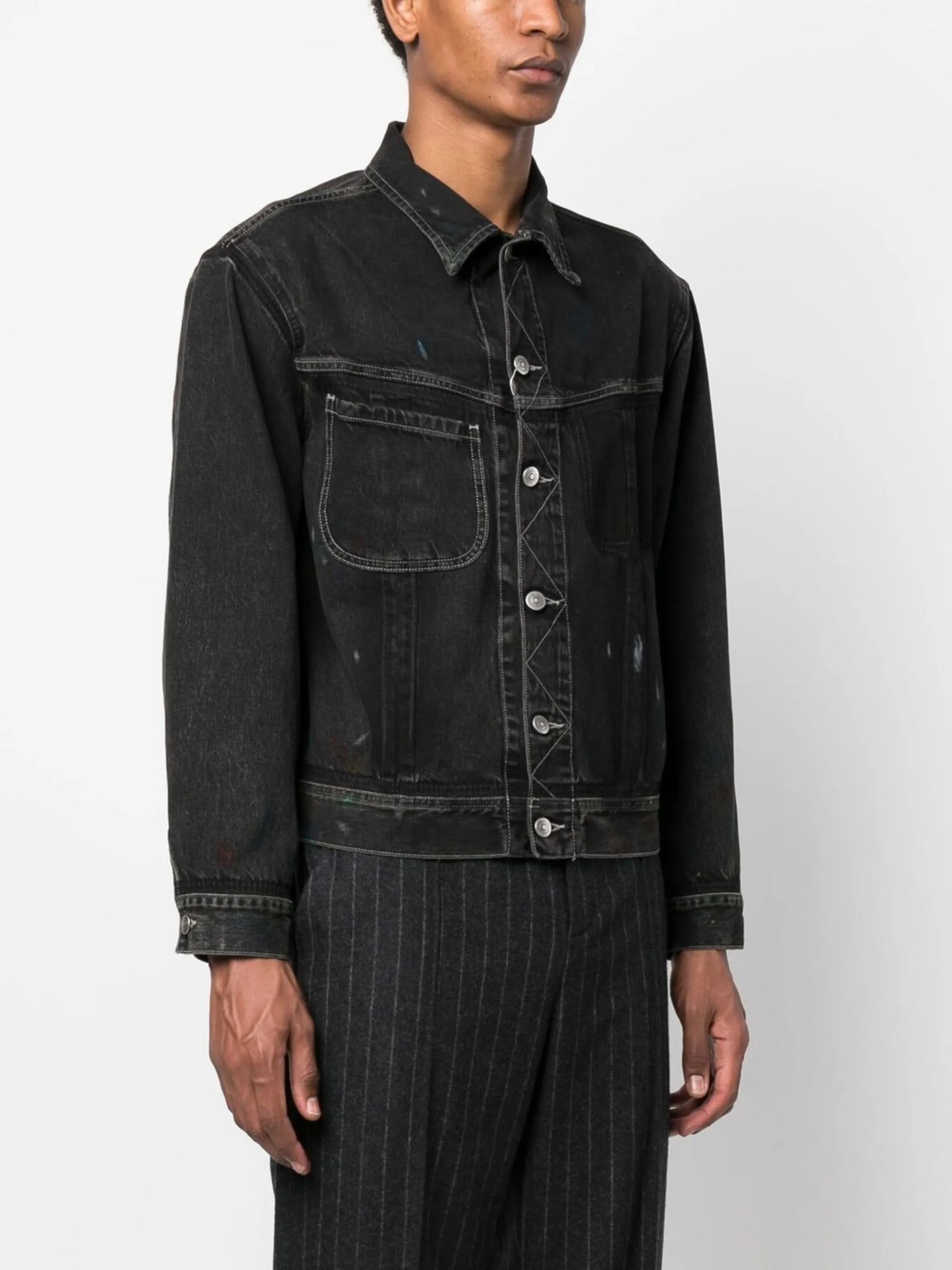 Paint denim jacket