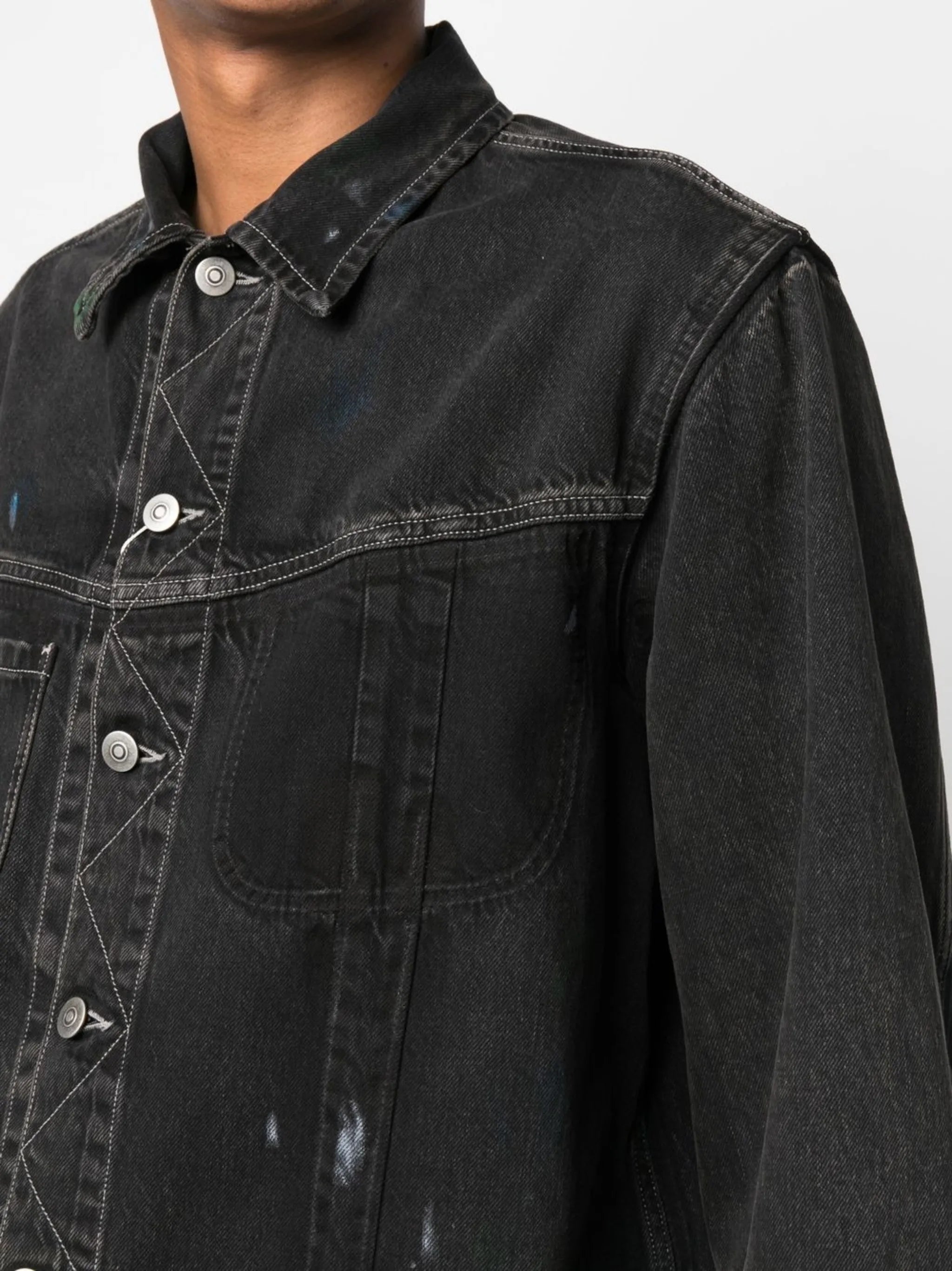 Paint denim jacket