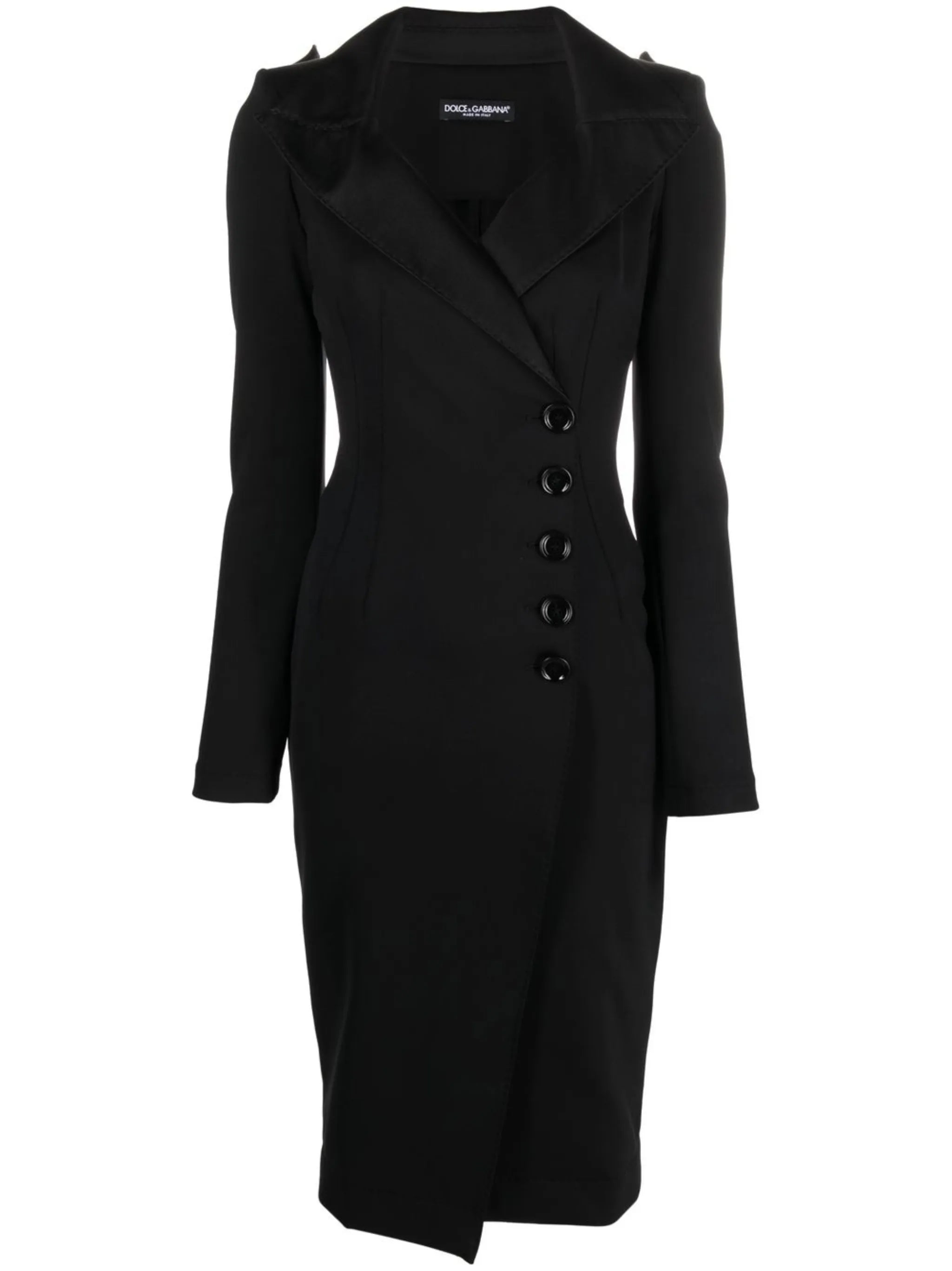 midi tailored long-sleeve dress