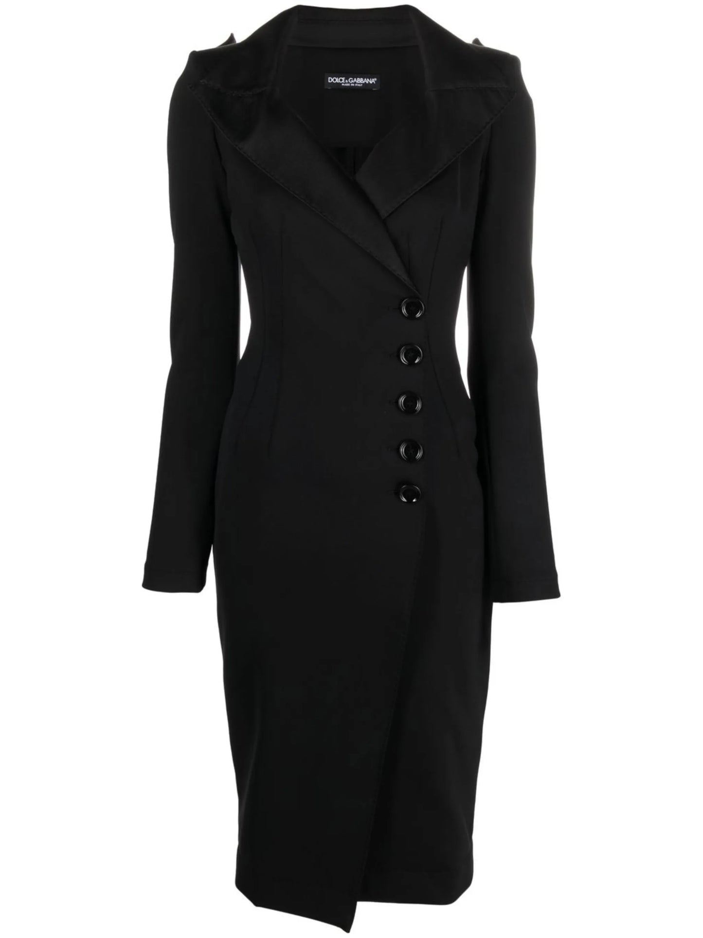 midi tailored long-sleeve dress