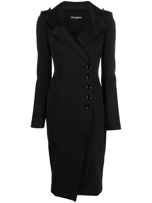 midi tailored long-sleeve dress