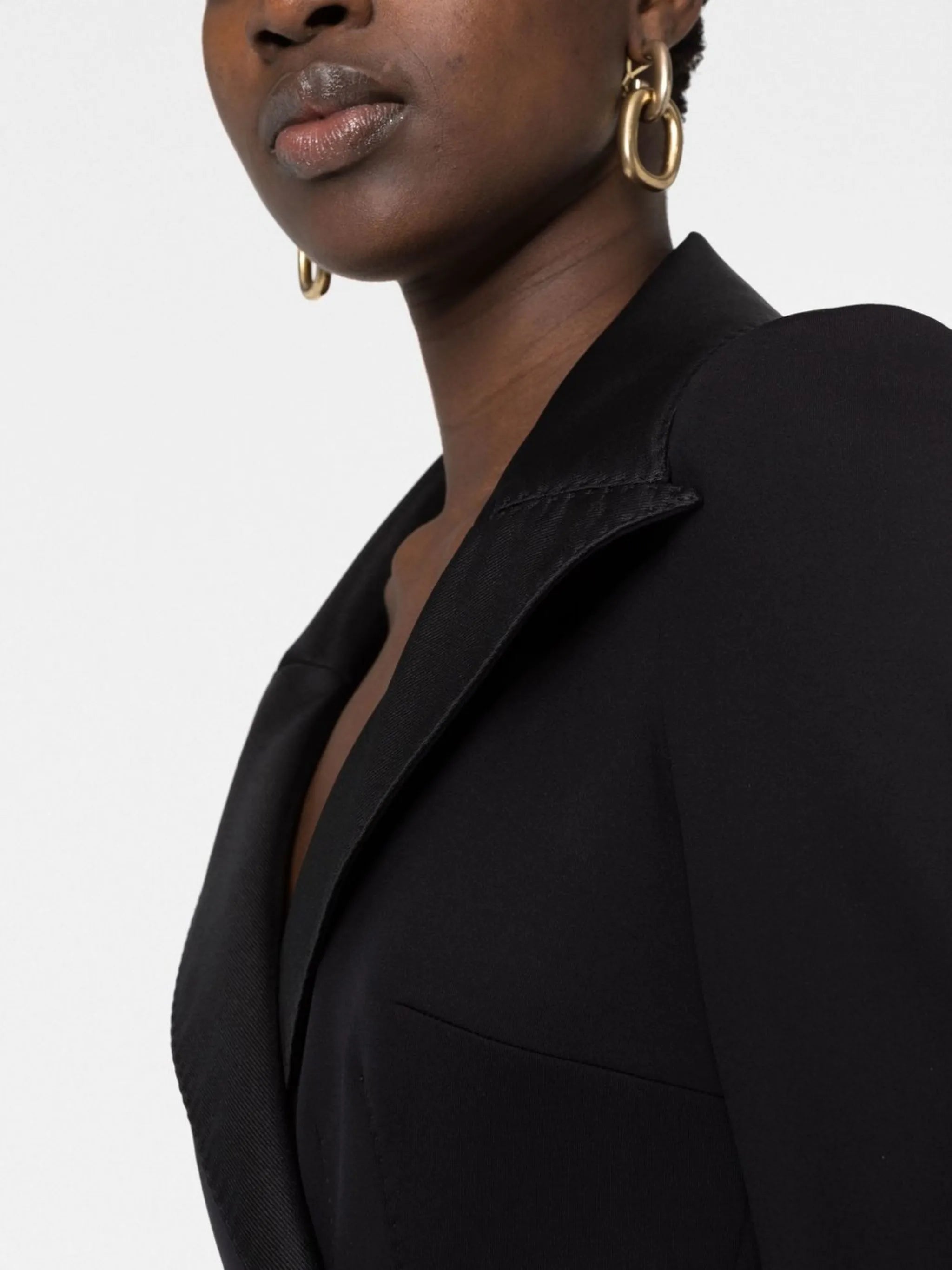 midi tailored long-sleeve dress