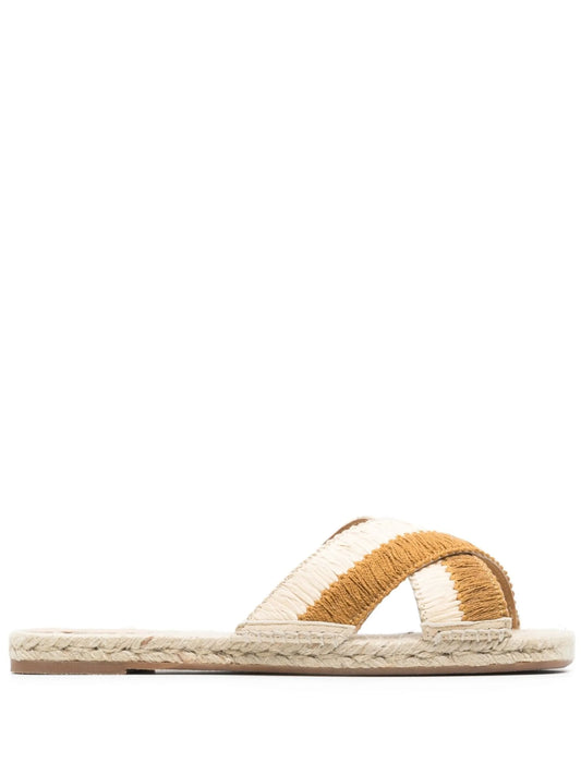Priscila raffia flat sandals