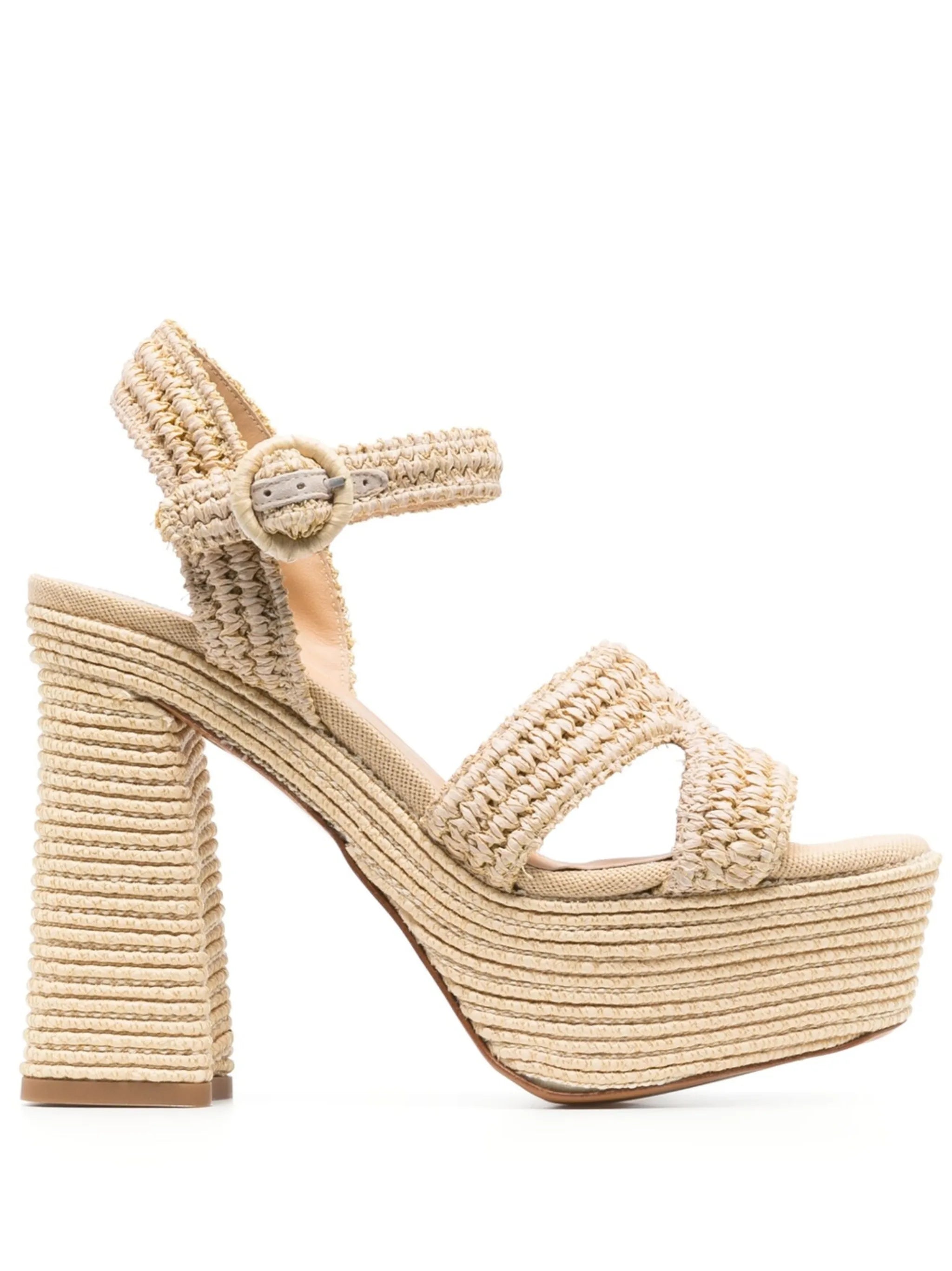 Adriana platform raffia sandals