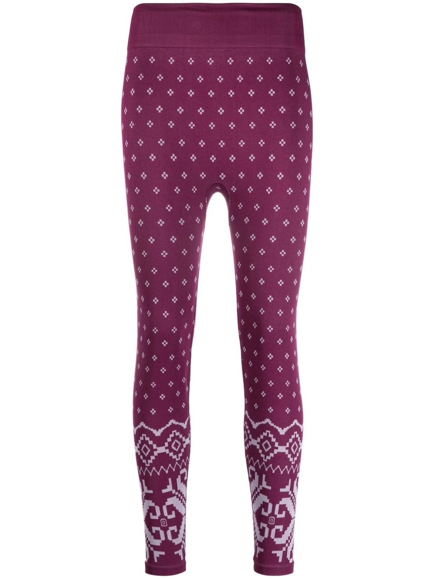 Fair Isle base layer ski leggings