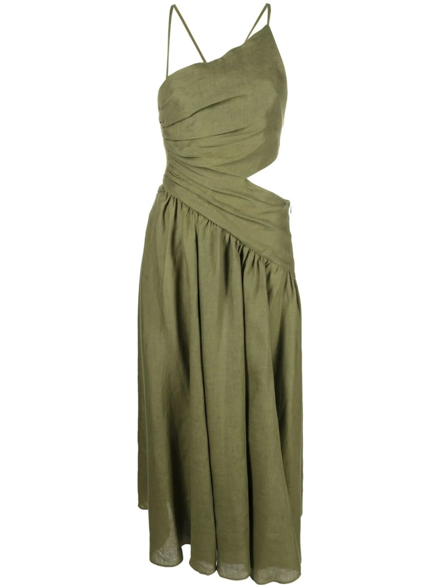 Laurel asymmetric midi-dress