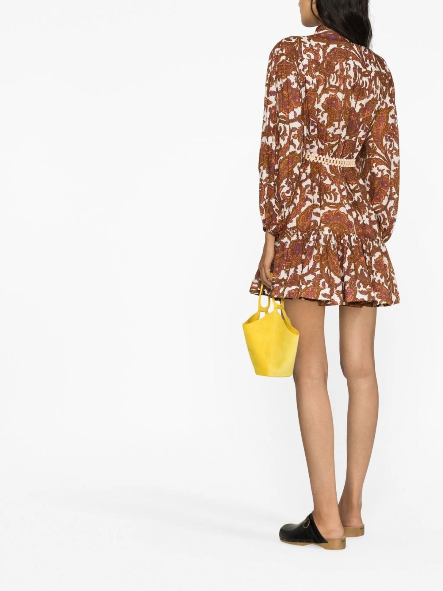 Tiggy paisley-print minidress