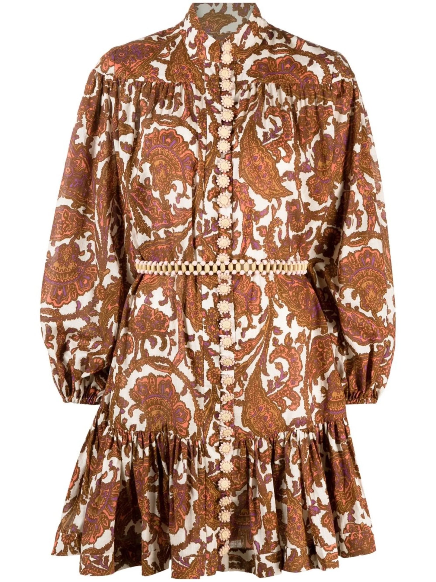 Tiggy paisley-print minidress