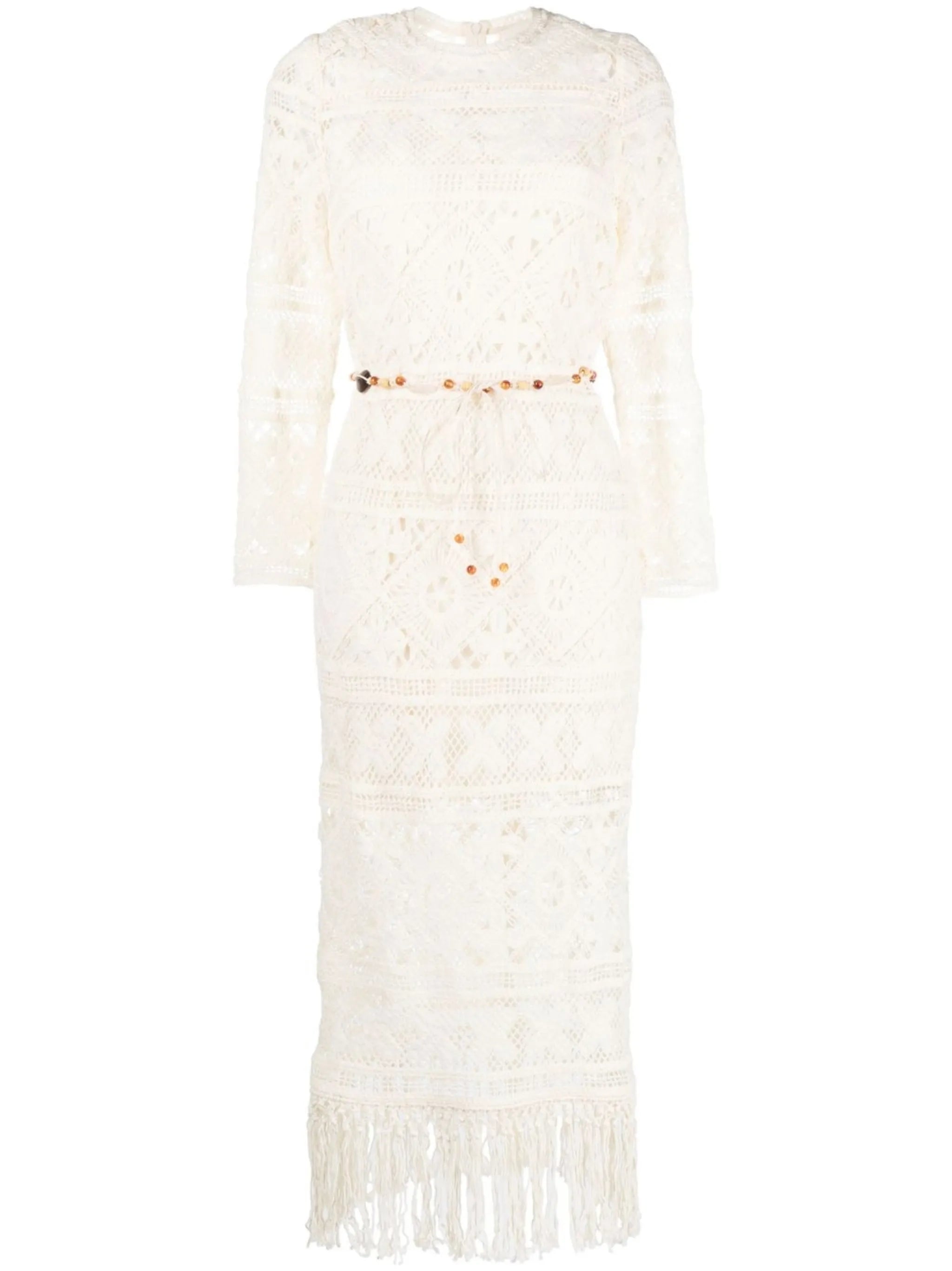 Cira ribbon lace midi dress