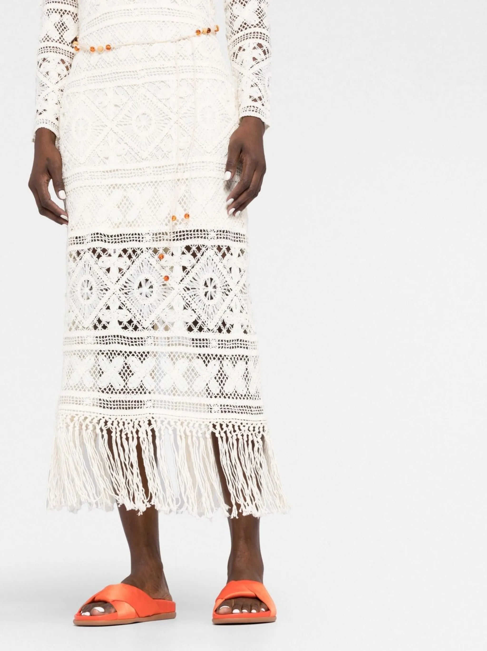 Cira ribbon lace midi dress