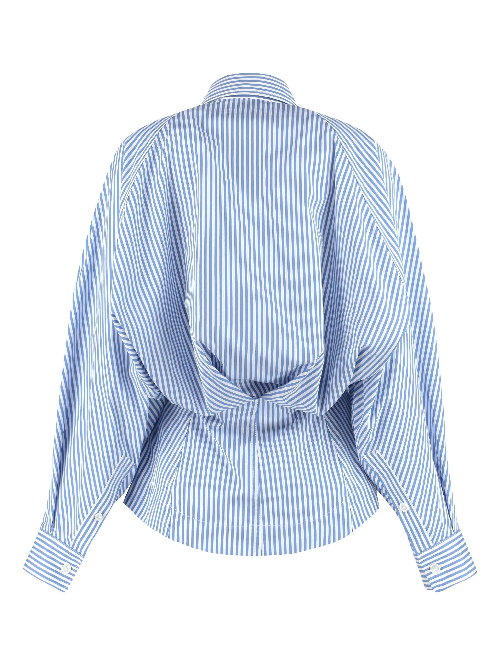 striped cotton poplin shirt