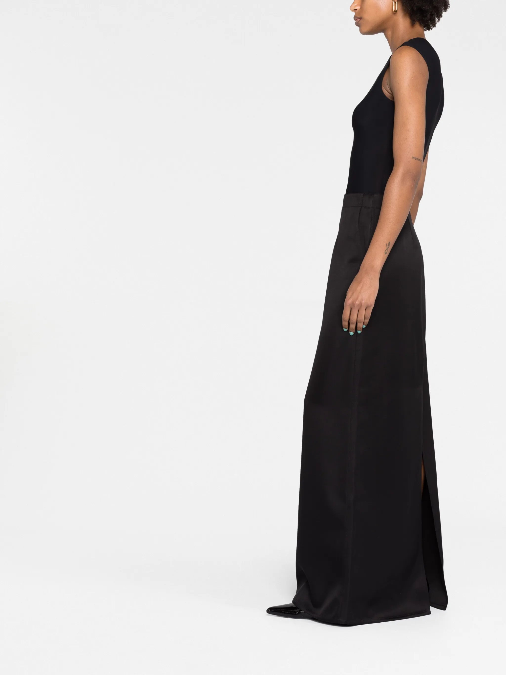 twill maxi skirt