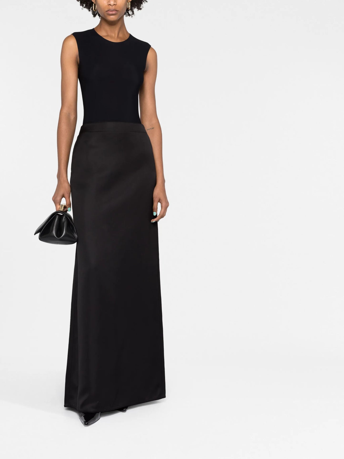 twill maxi skirt