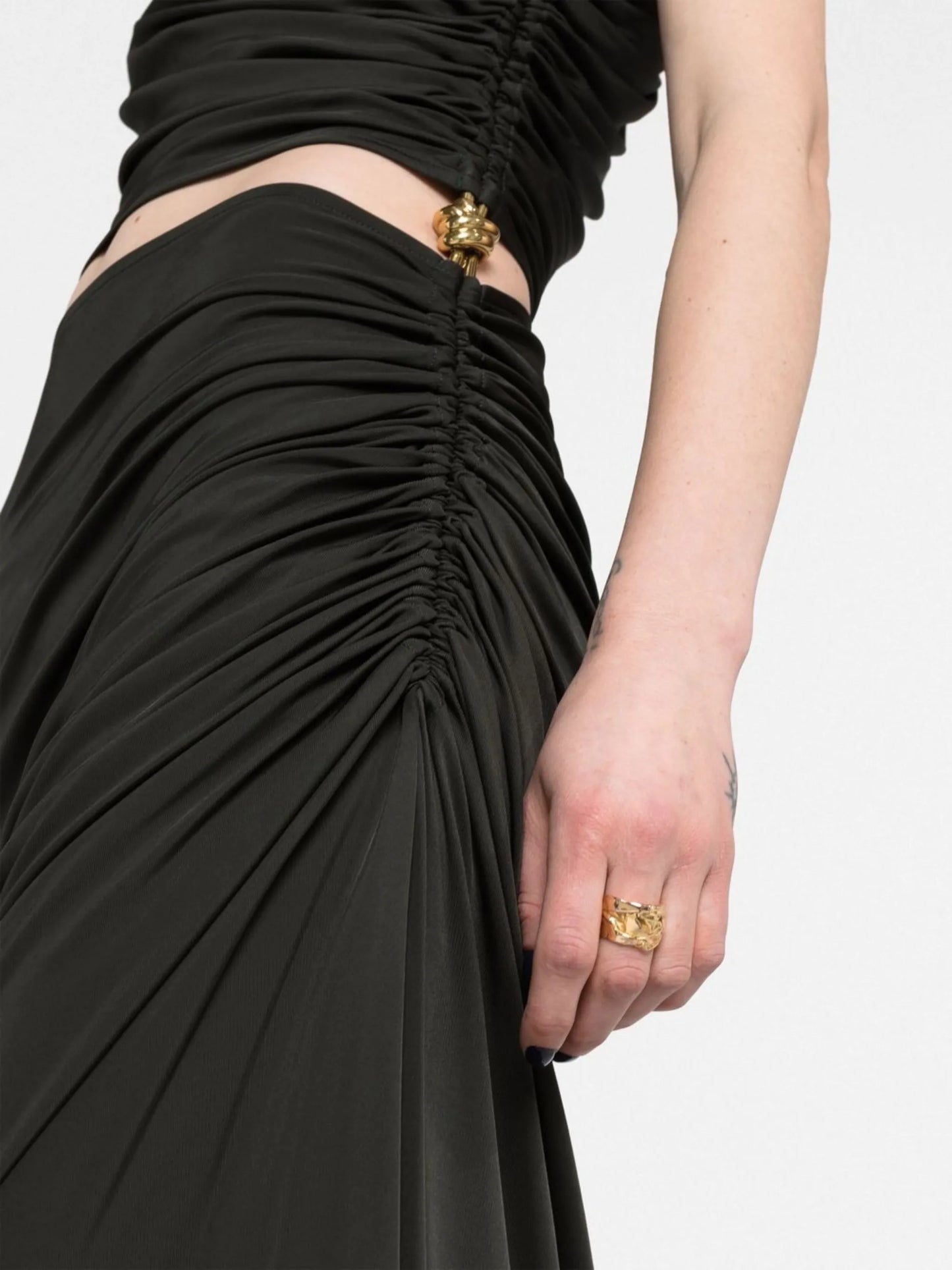 one-shoulder cut-out maxi dress