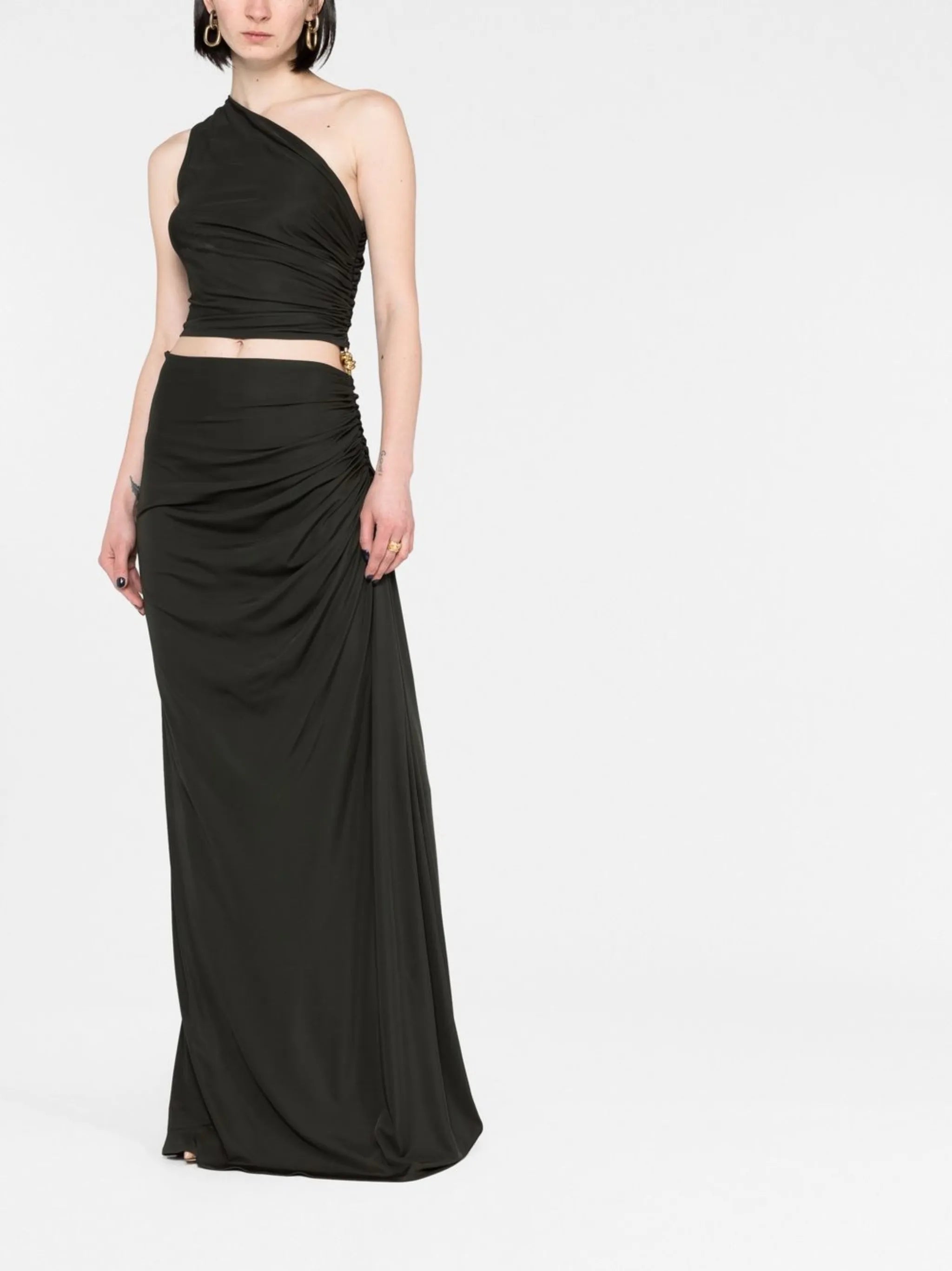 one-shoulder cut-out maxi dress