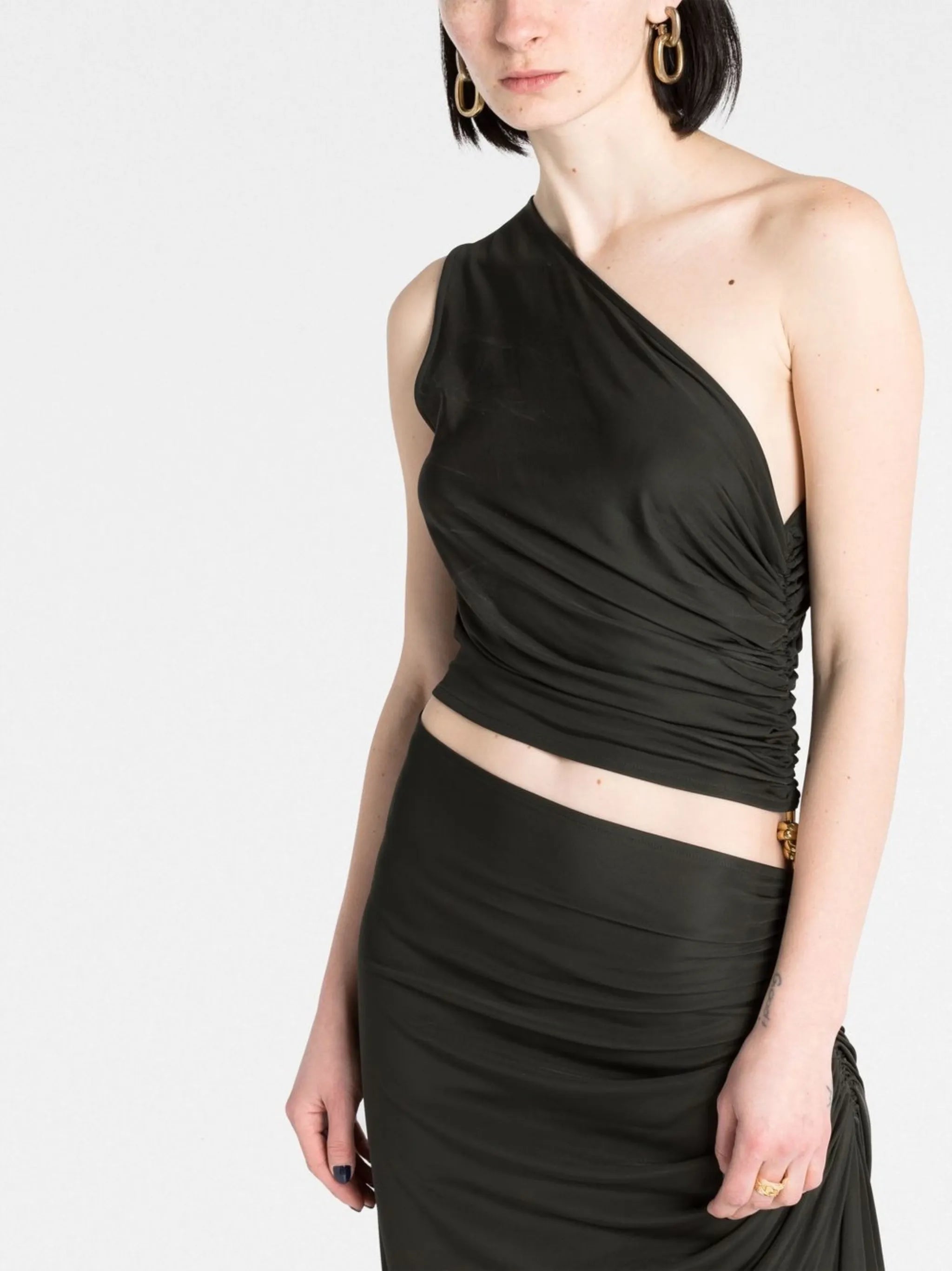 one-shoulder cut-out maxi dress