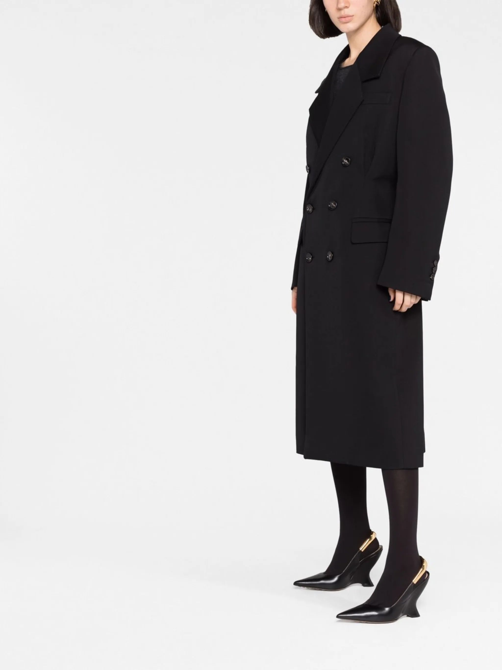 double-breasted wool coat