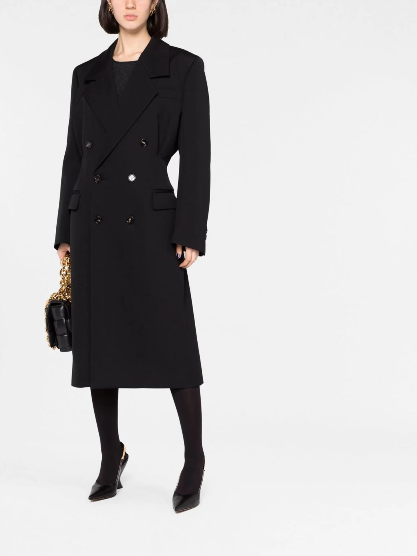 double-breasted wool coat