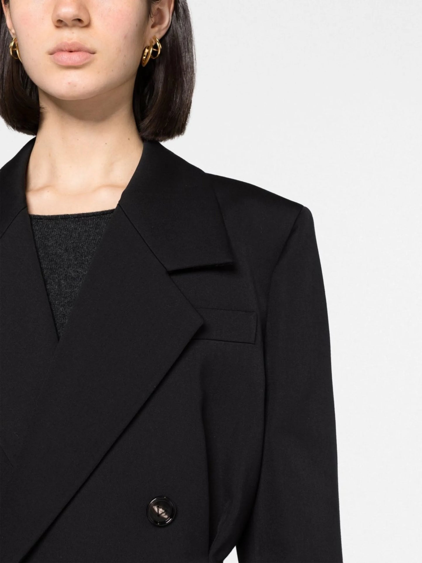 double-breasted wool coat
